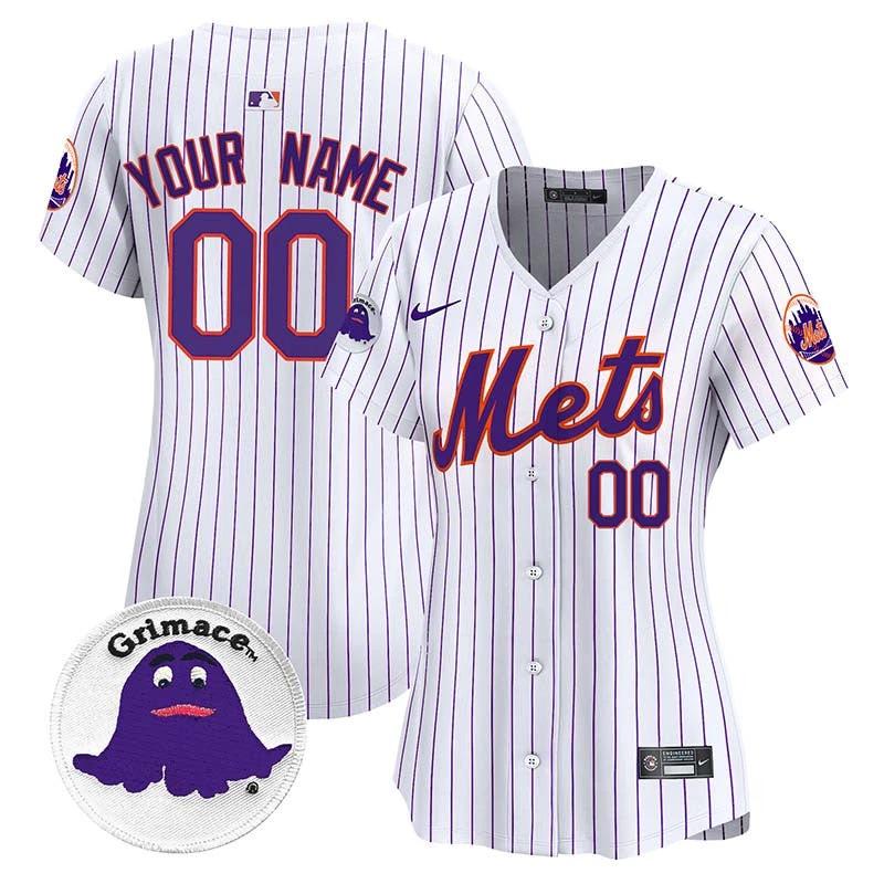 Mets Grimace Vapor Premier Limited Custom Jersey - All Stitched by New York Mets