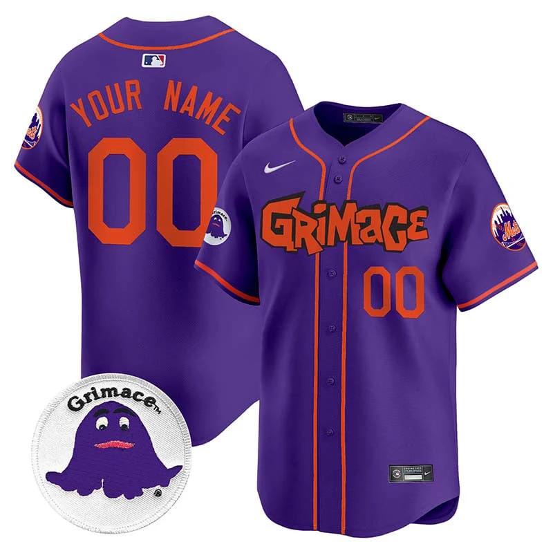 Mets Grimace Vapor Premier Limited Custom Jersey V2 - All Stitched by Digigearus