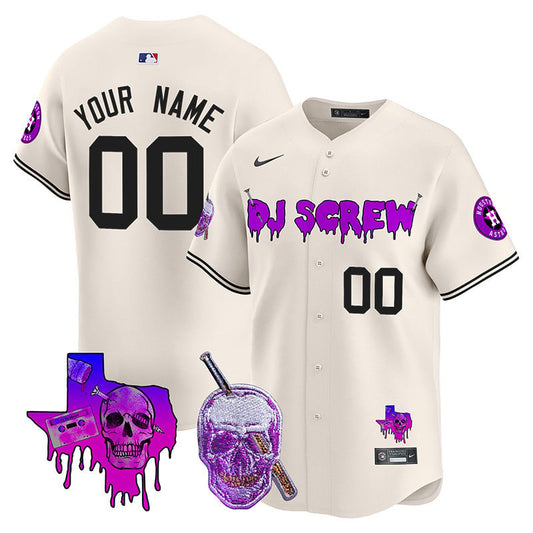 Astros DJ Screw Vapor Premier Limited Custom Jersey - All Stitched by Houston Astros