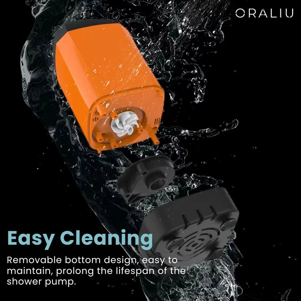 Portable Camping Shower with Pump – USB Rechargeable, 4400mAh Battery, Compact & Easy Setup by BowLift