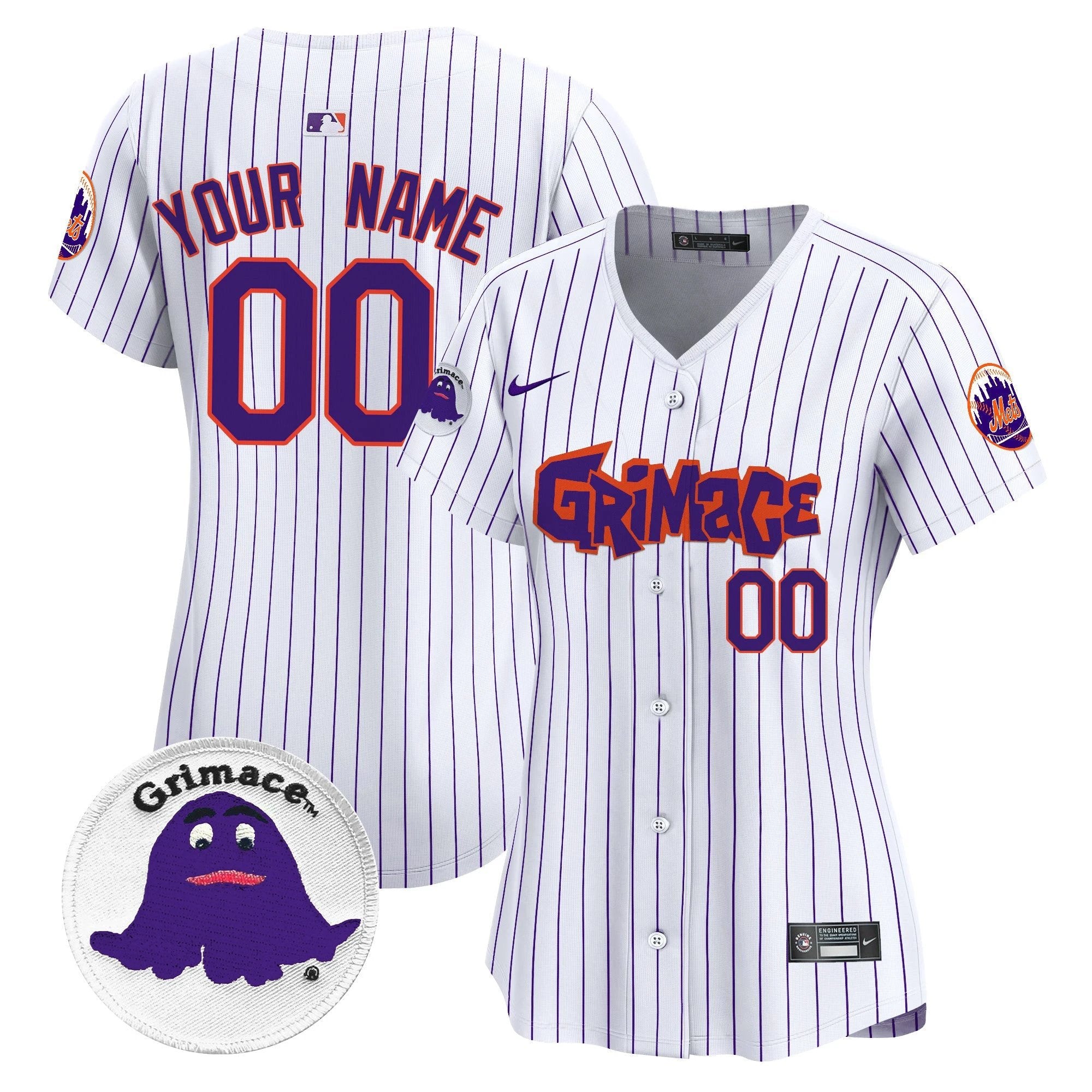 Mets Grimace Vapor Premier Limited Custom Jersey V2 - All Stitched by Digigearus