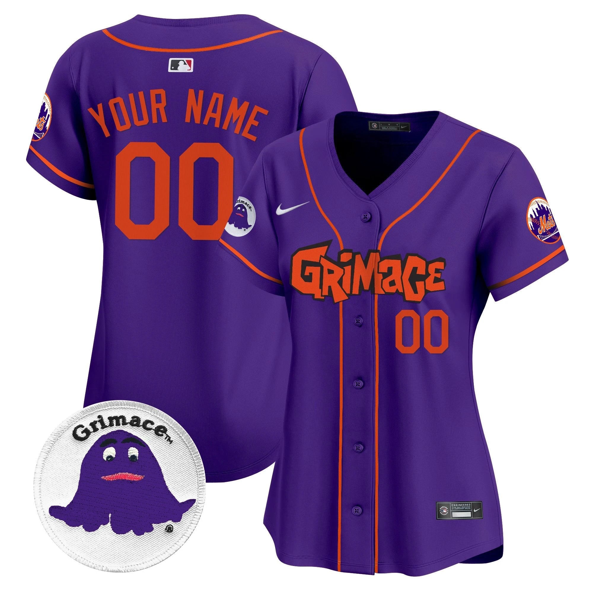 Mets Grimace Vapor Premier Limited Custom Jersey V2 - All Stitched by Digigearus