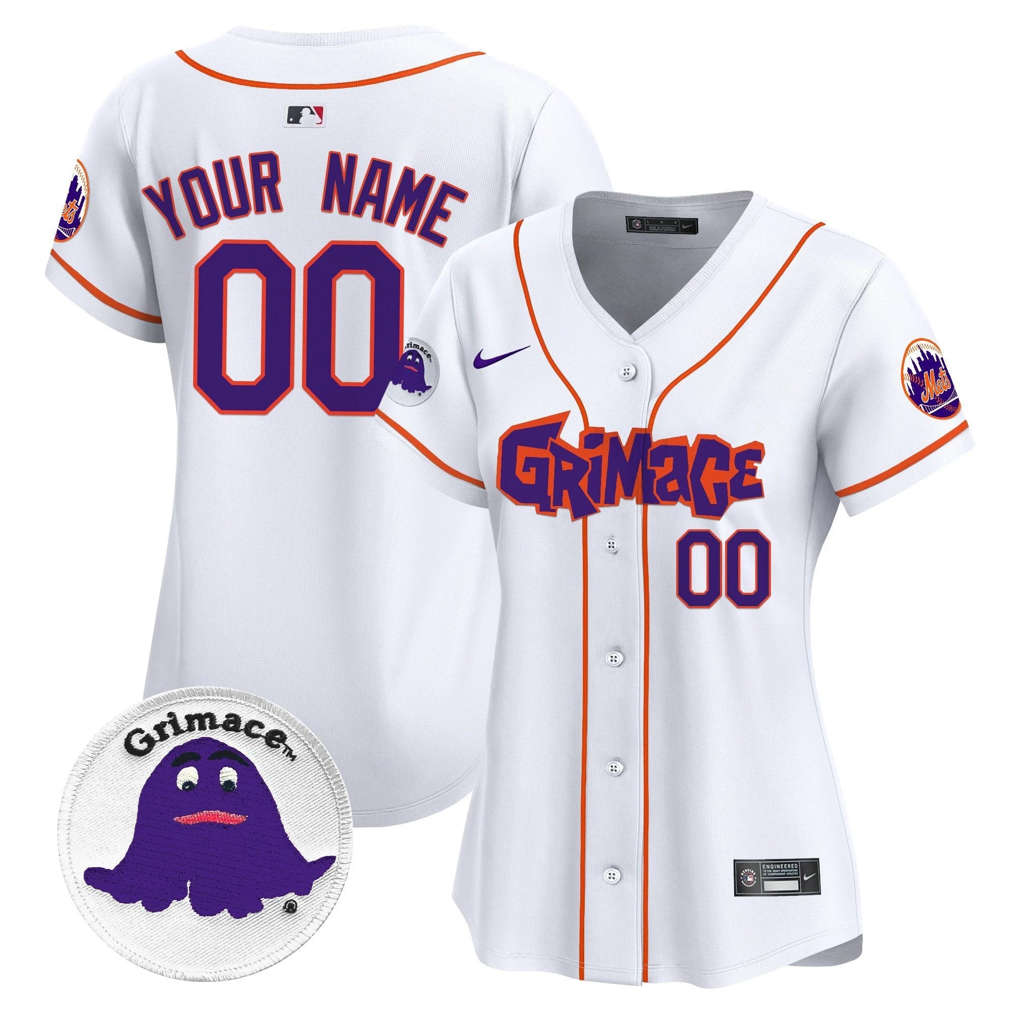 Mets Grimace Vapor Premier Limited Custom Jersey V2 - All Stitched by Digigearus