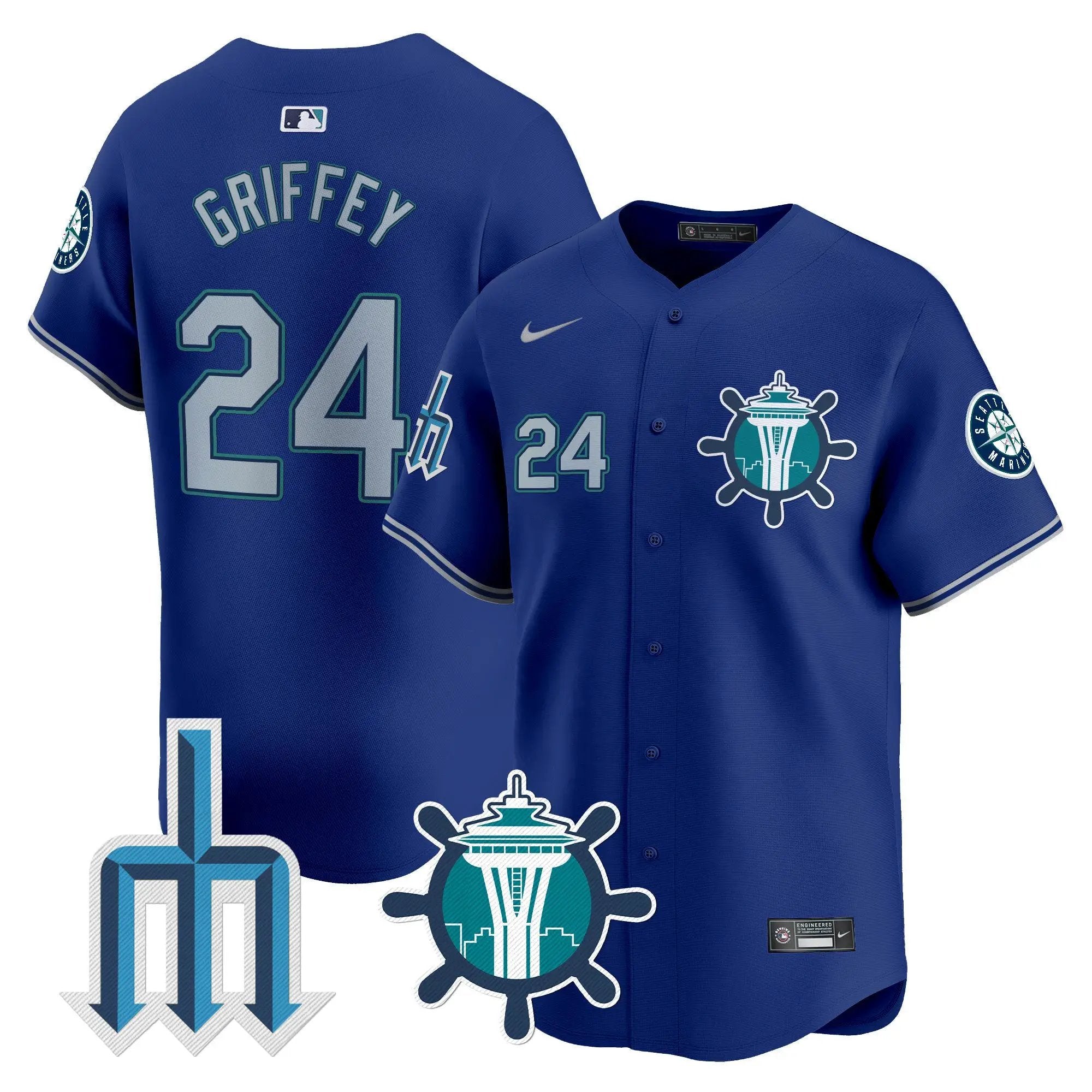 Seattle Mariners Trident Patch Vapor Premier Limited Jersey - All Stitched by Digigearus
