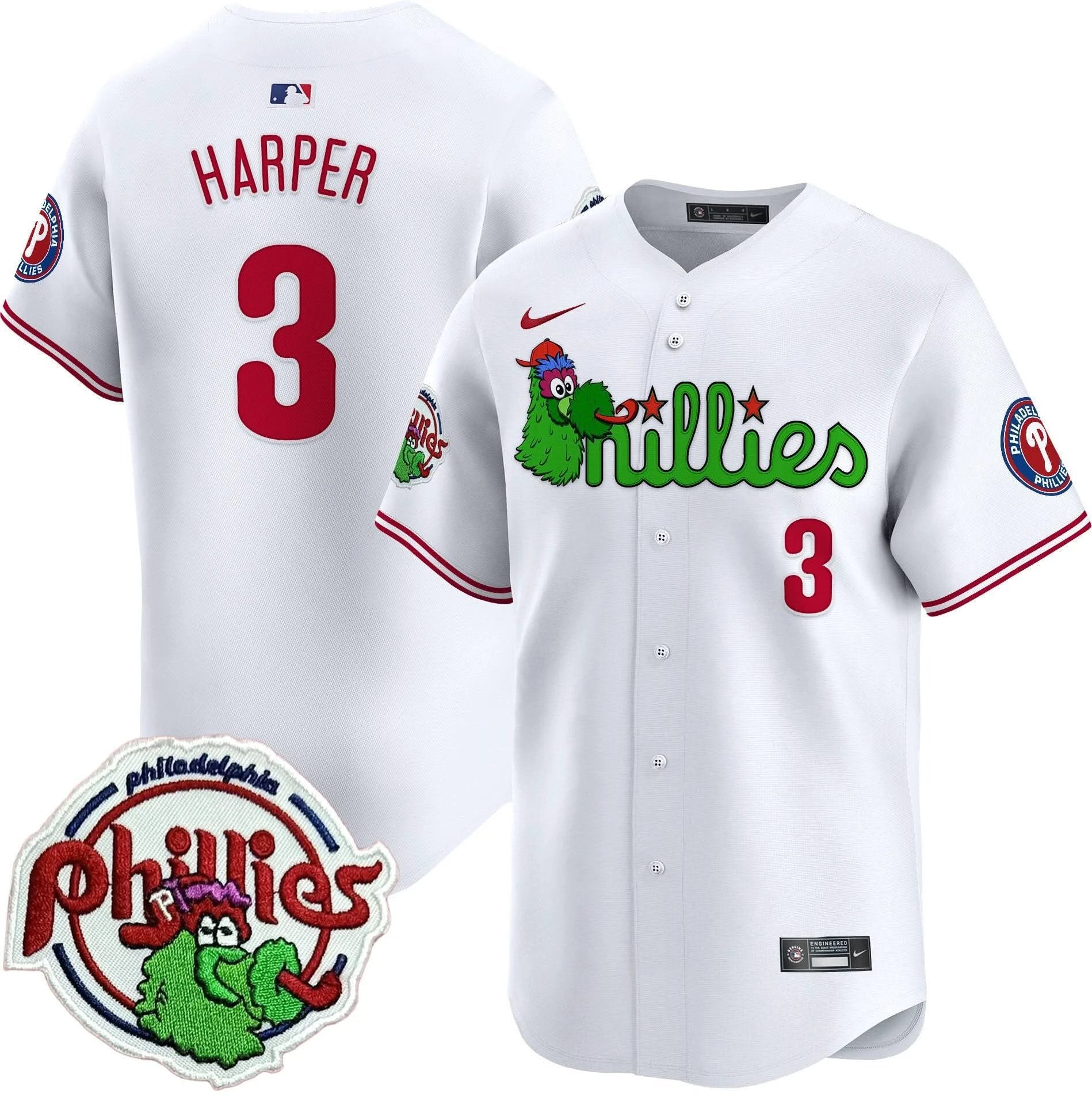 PP Phanatic Patch Vapor Premier Limited Jersey V3 - All Stitched by Philadelphia Phillies