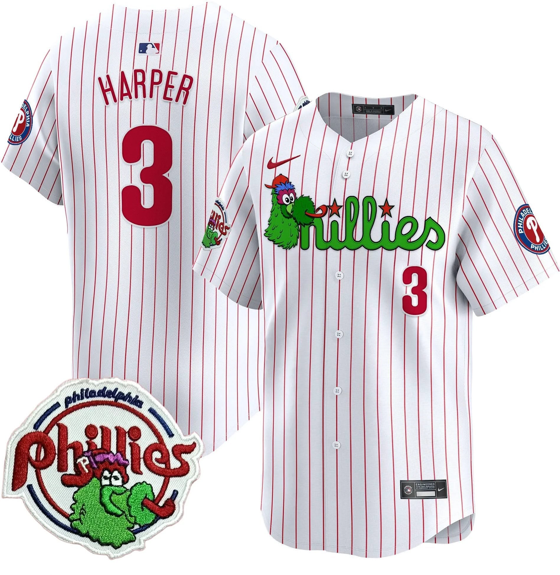 PP Phanatic Patch Vapor Premier Limited Jersey V3 - All Stitched by Philadelphia Phillies