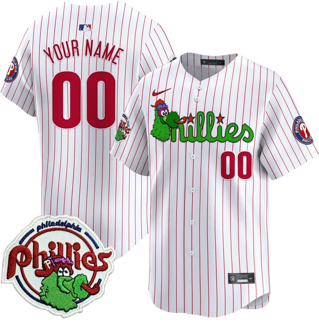 Phillies Phanatic Patch Vapor Premier Limited Custom Jersey V3 - All Stitched by Philadelphia Phillies