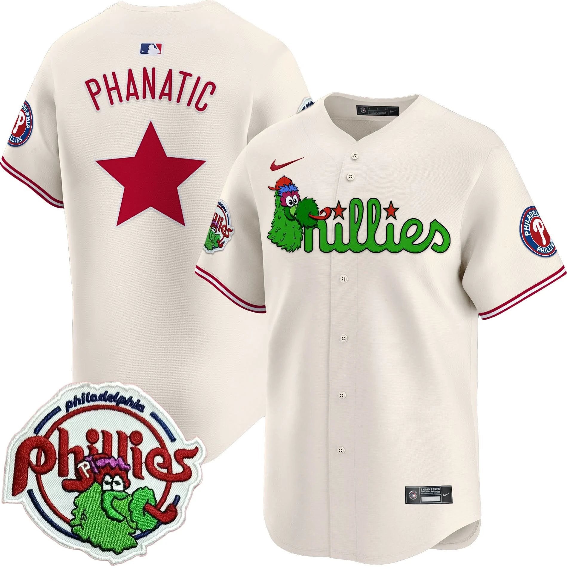 PP Phanatic Patch Vapor Premier Limited Jersey V3 - All Stitched by Philadelphia Phillies