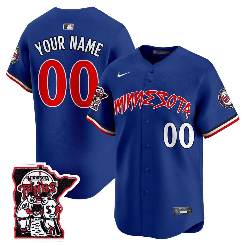 Minnesota Twins Shaking Hands Patch Vapor Premier Limited Custom Jersey - All Stitched by Minnesota Twins