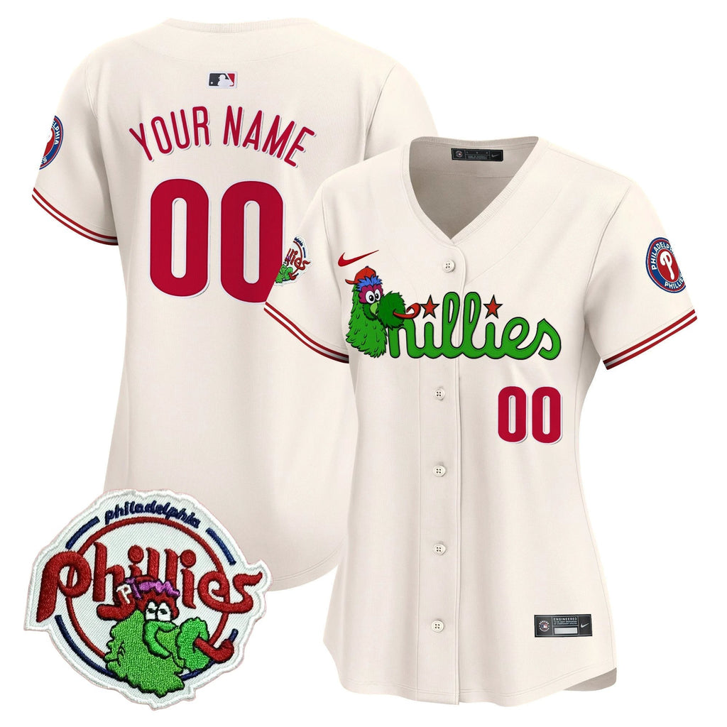 Phillies Phanatic Patch Vapor Premier Limited Custom Jersey V3 - All Stitched by Philadelphia Phillies