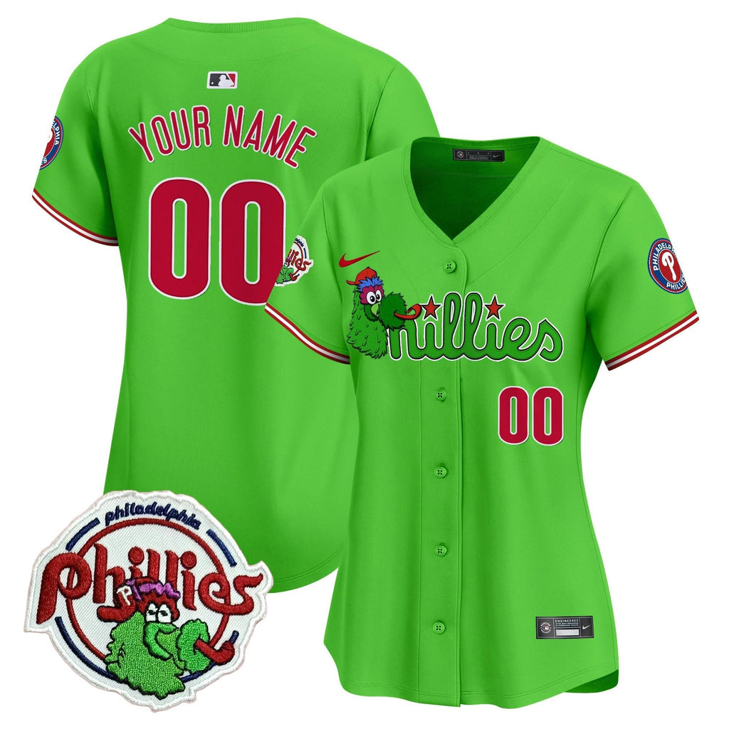 Phillies Phanatic Patch Vapor Premier Limited Custom Jersey V3 - All Stitched by Philadelphia Phillies