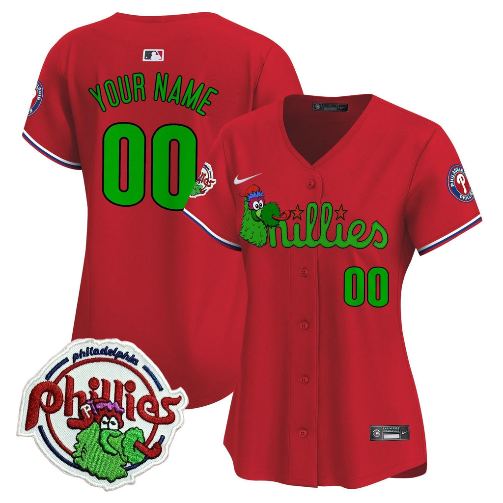 Phillies Phanatic Patch Vapor Premier Limited Custom Jersey V3 - All Stitched by Philadelphia Phillies