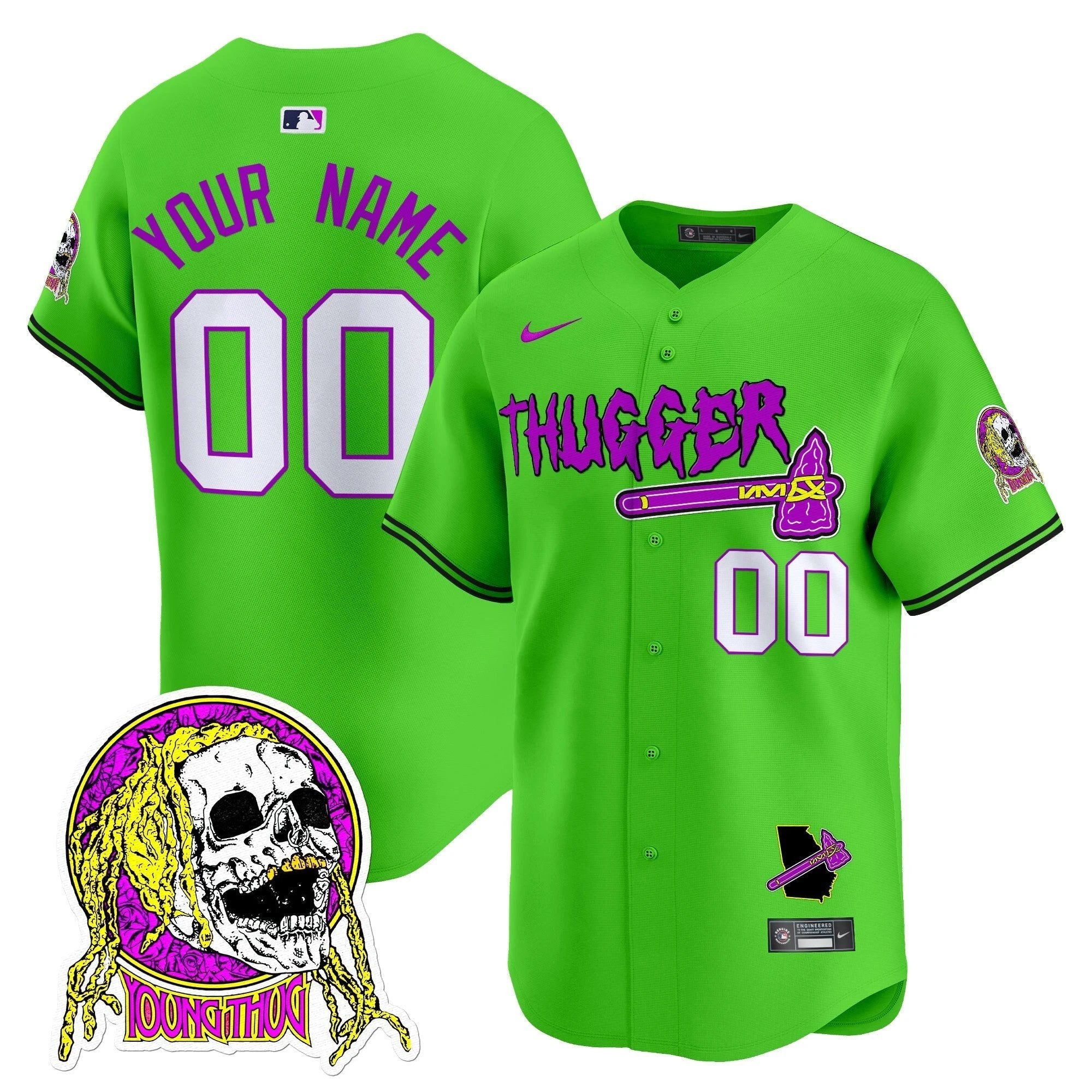 Atlanta Braves Young Thug Vapor Premier Limited Custom Jersey - All Stitched by Atlanta Braves
