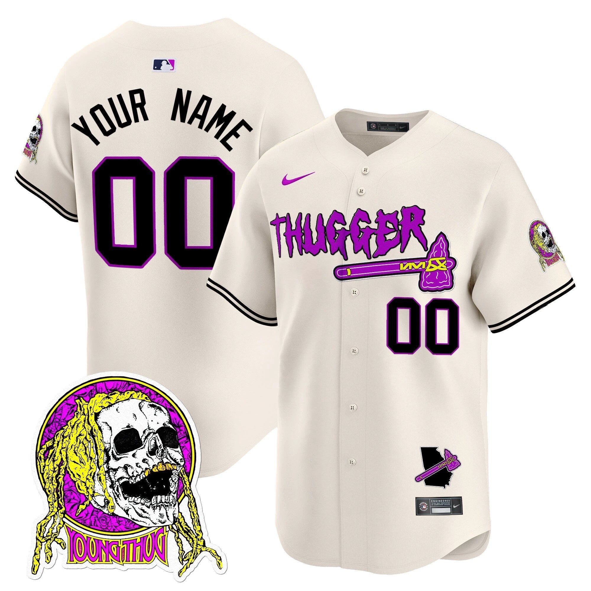 Atlanta Braves Young Thug Vapor Premier Limited Custom Jersey - All Stitched by Atlanta Braves
