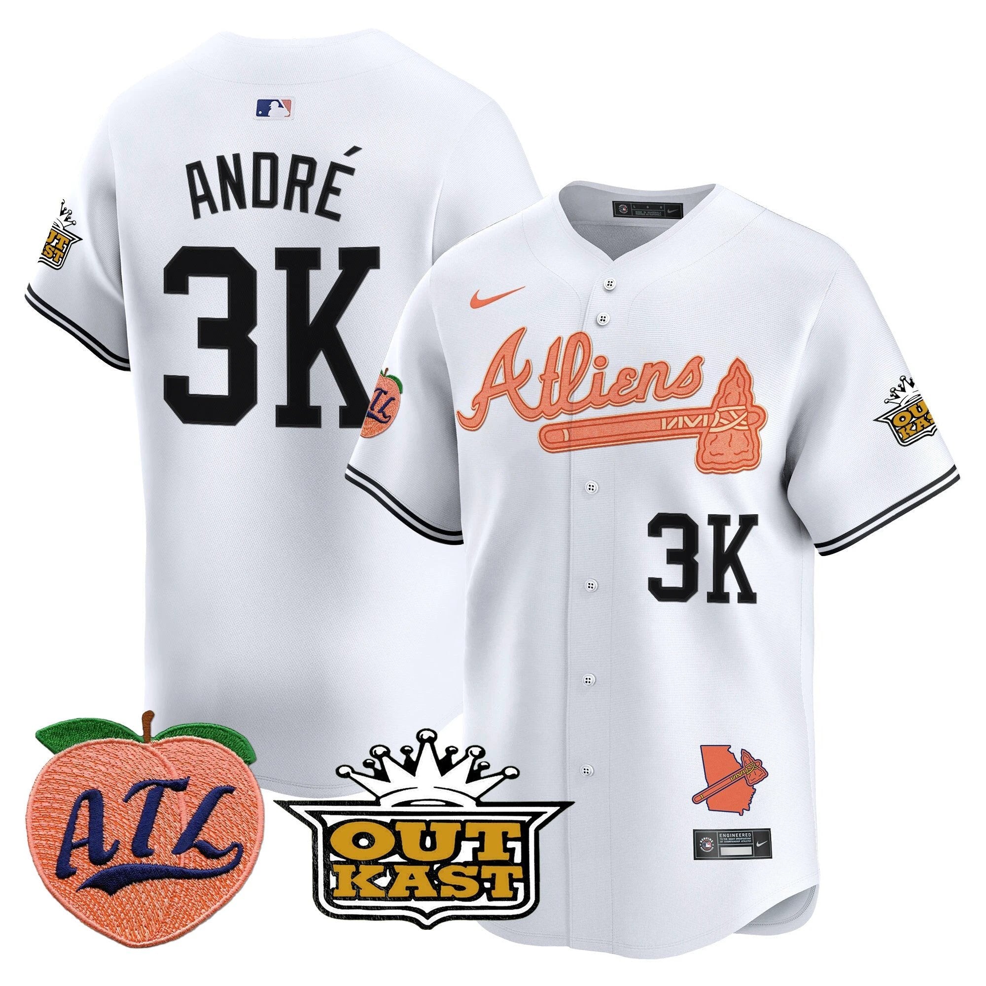 ATL Atliens & Peach Vapor Premier Limited Jersey - All Stitched by Digigearus