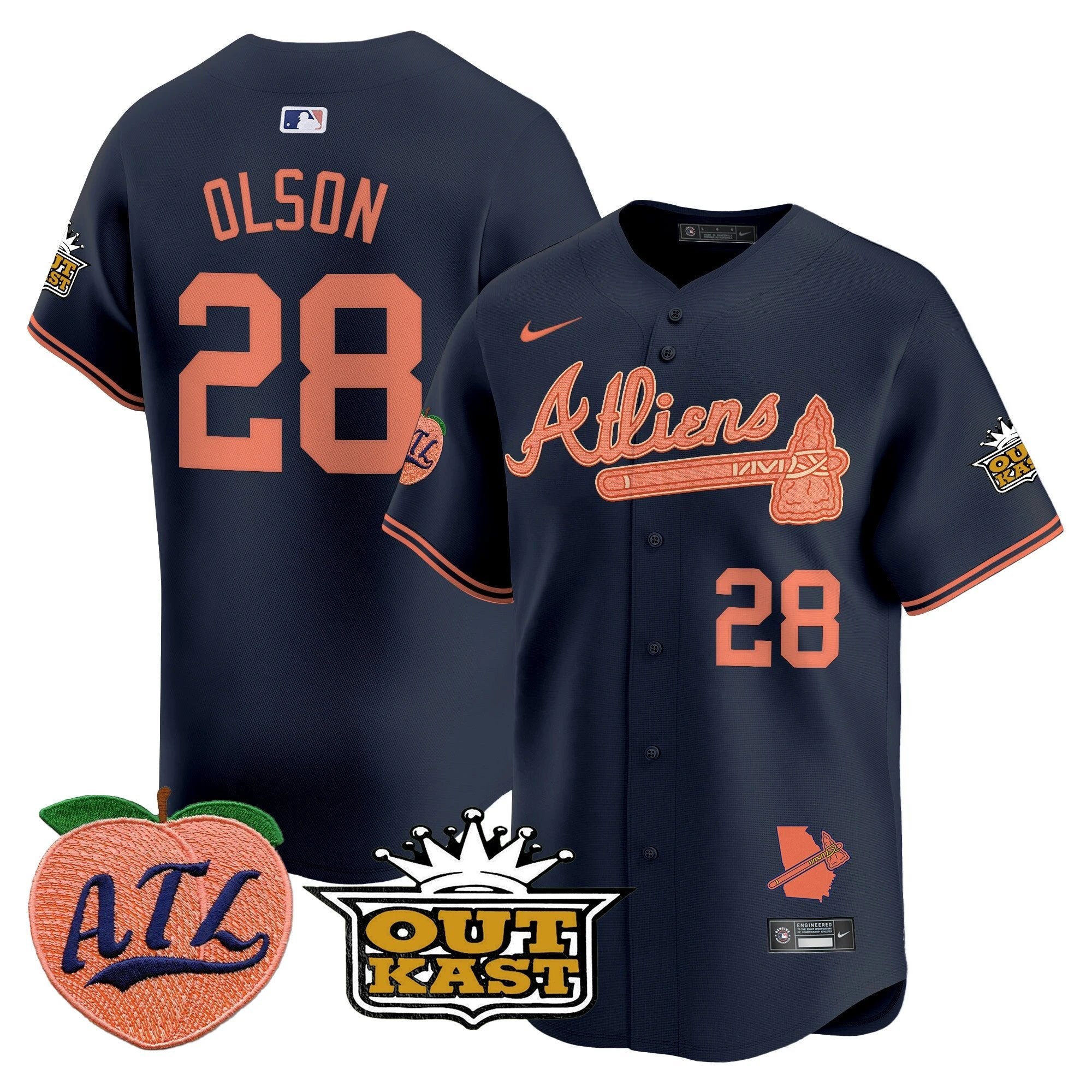 ATL Atliens & Peach Vapor Premier Limited Jersey - All Stitched by Digigearus