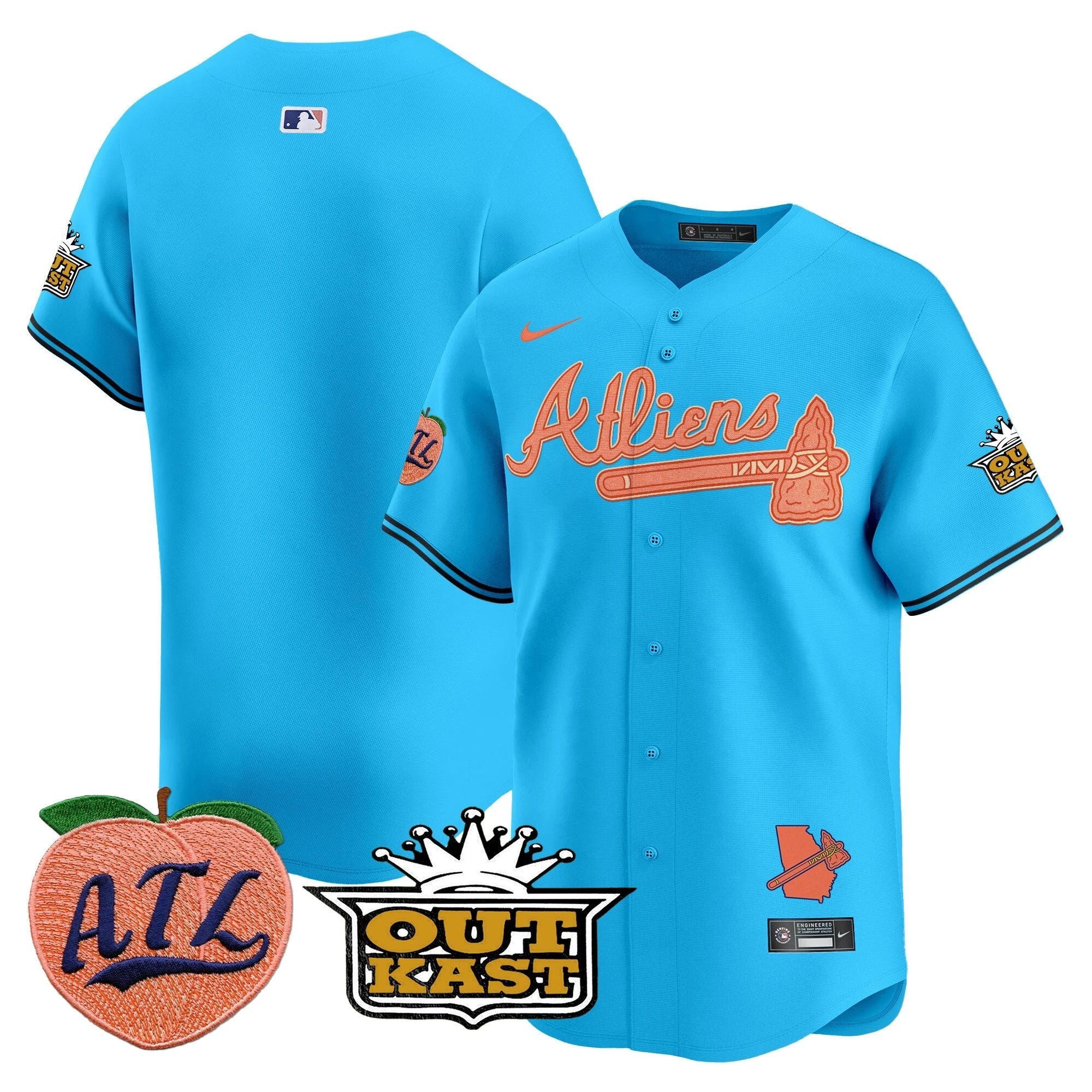 ATL Atliens & Peach Vapor Premier Limited Jersey - All Stitched by Digigearus