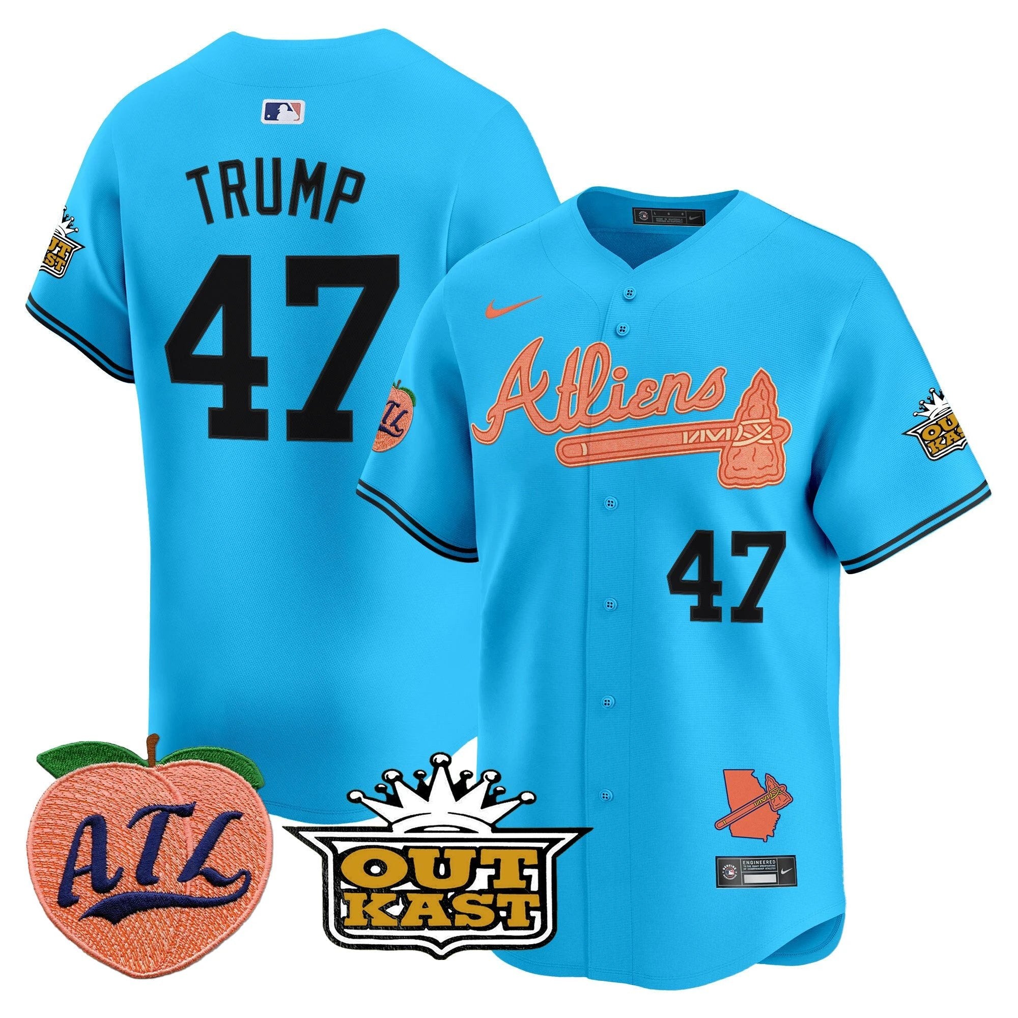 ATL Atliens & Peach Vapor Premier Limited Jersey - All Stitched by Digigearus