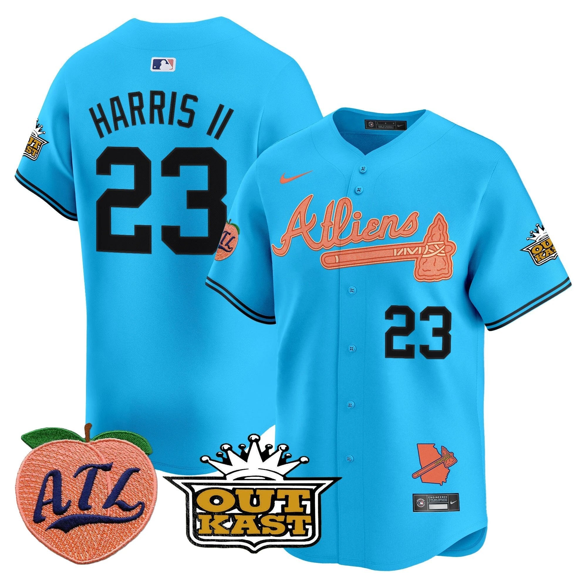 ATL Atliens & Peach Vapor Premier Limited Jersey - All Stitched by Digigearus