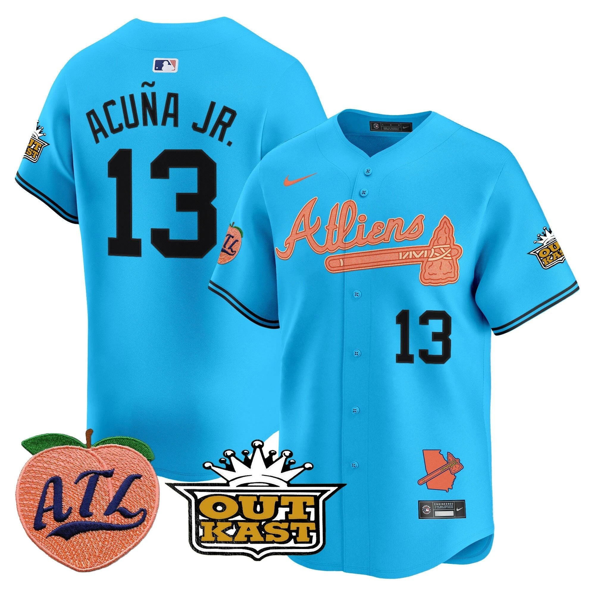 ATL Atliens & Peach Vapor Premier Limited Jersey - All Stitched by Digigearus