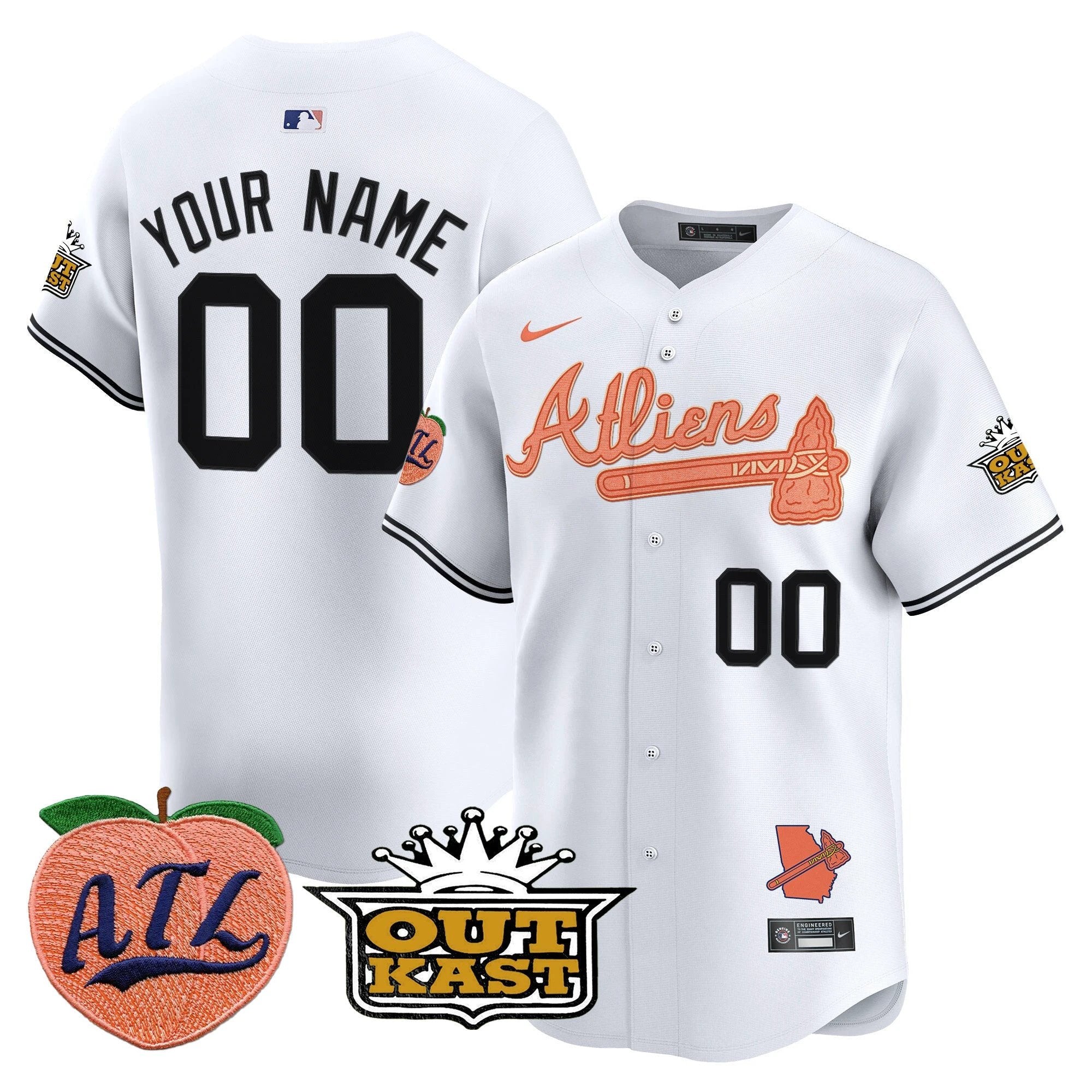 ATL Atliens & Peach Vapor Premier Limited Custom Jersey - All Stitched by Digigearus