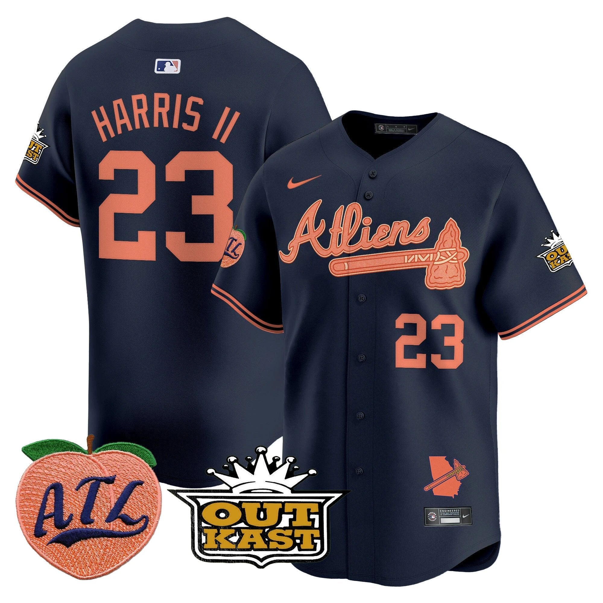 ATL Atliens & Peach Vapor Premier Limited Jersey - All Stitched by Digigearus