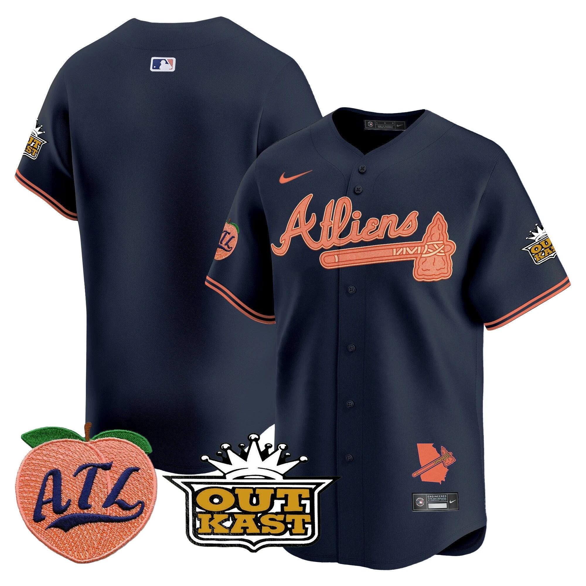 ATL Atliens & Peach Vapor Premier Limited Jersey - All Stitched by Digigearus