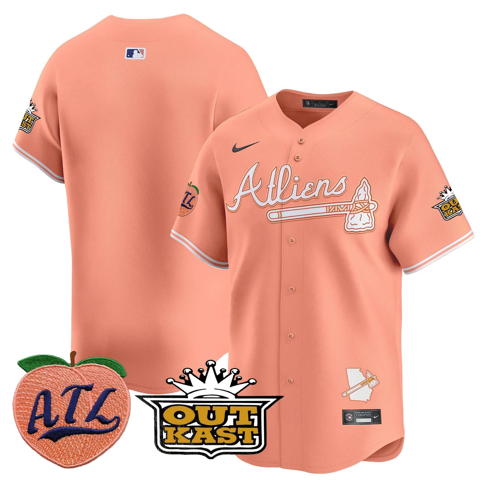 ATL Atliens & Peach Vapor Premier Limited Jersey - All Stitched by Digigearus