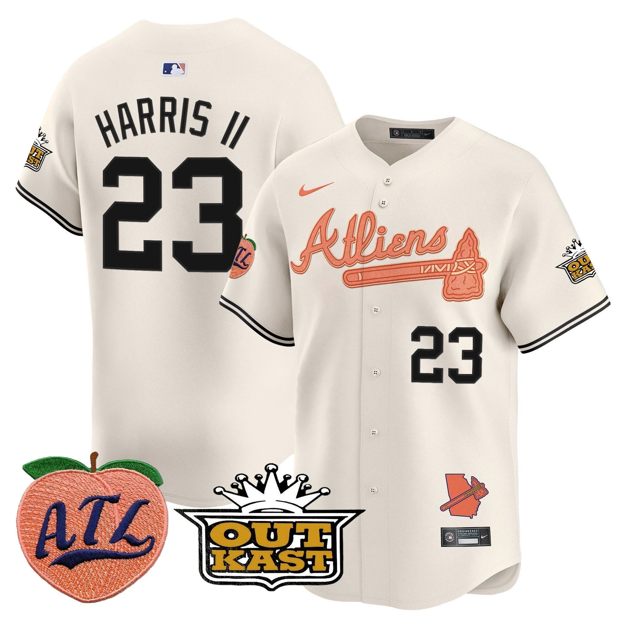 ATL Atliens & Peach Vapor Premier Limited Jersey - All Stitched by Digigearus
