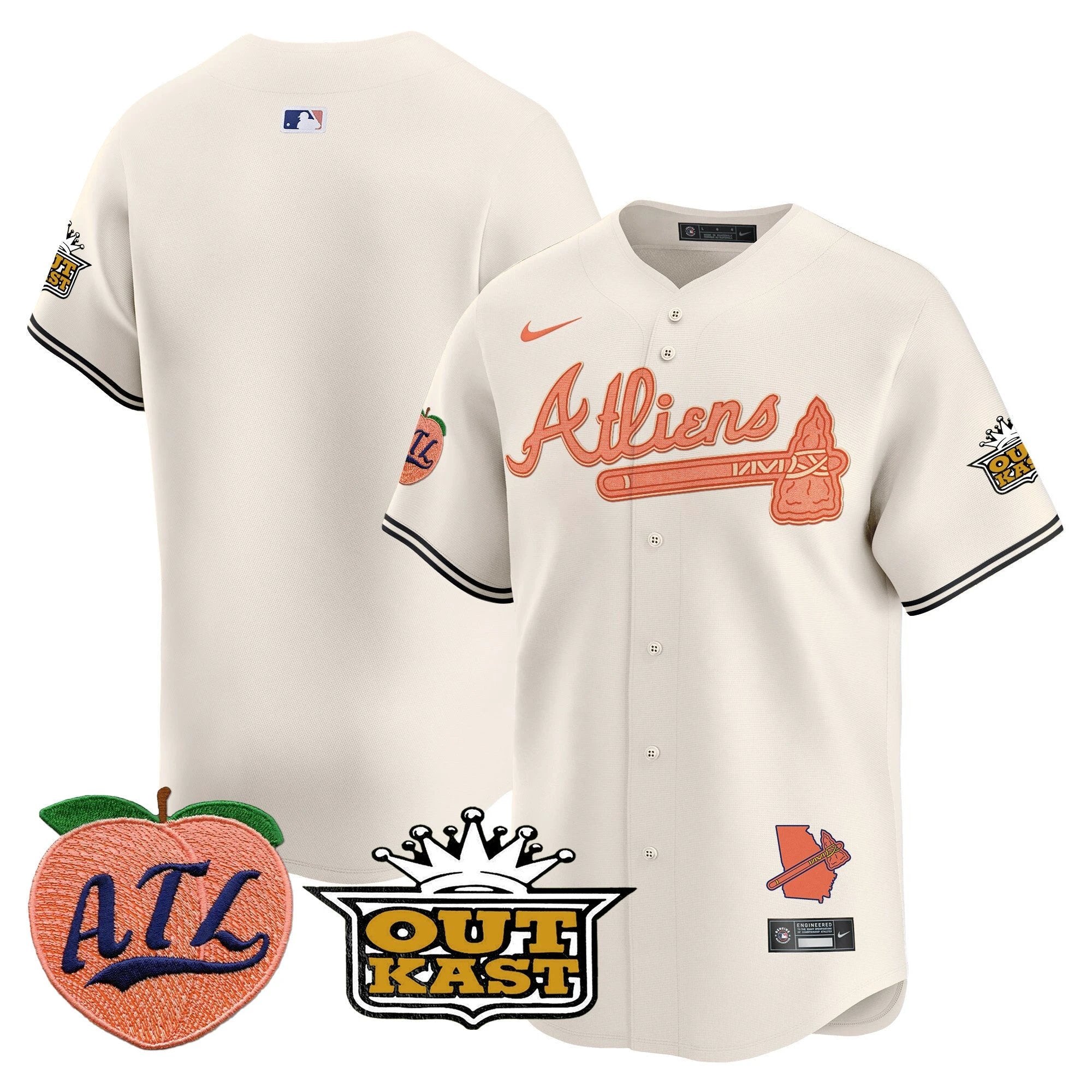ATL Atliens & Peach Vapor Premier Limited Jersey - All Stitched by Digigearus