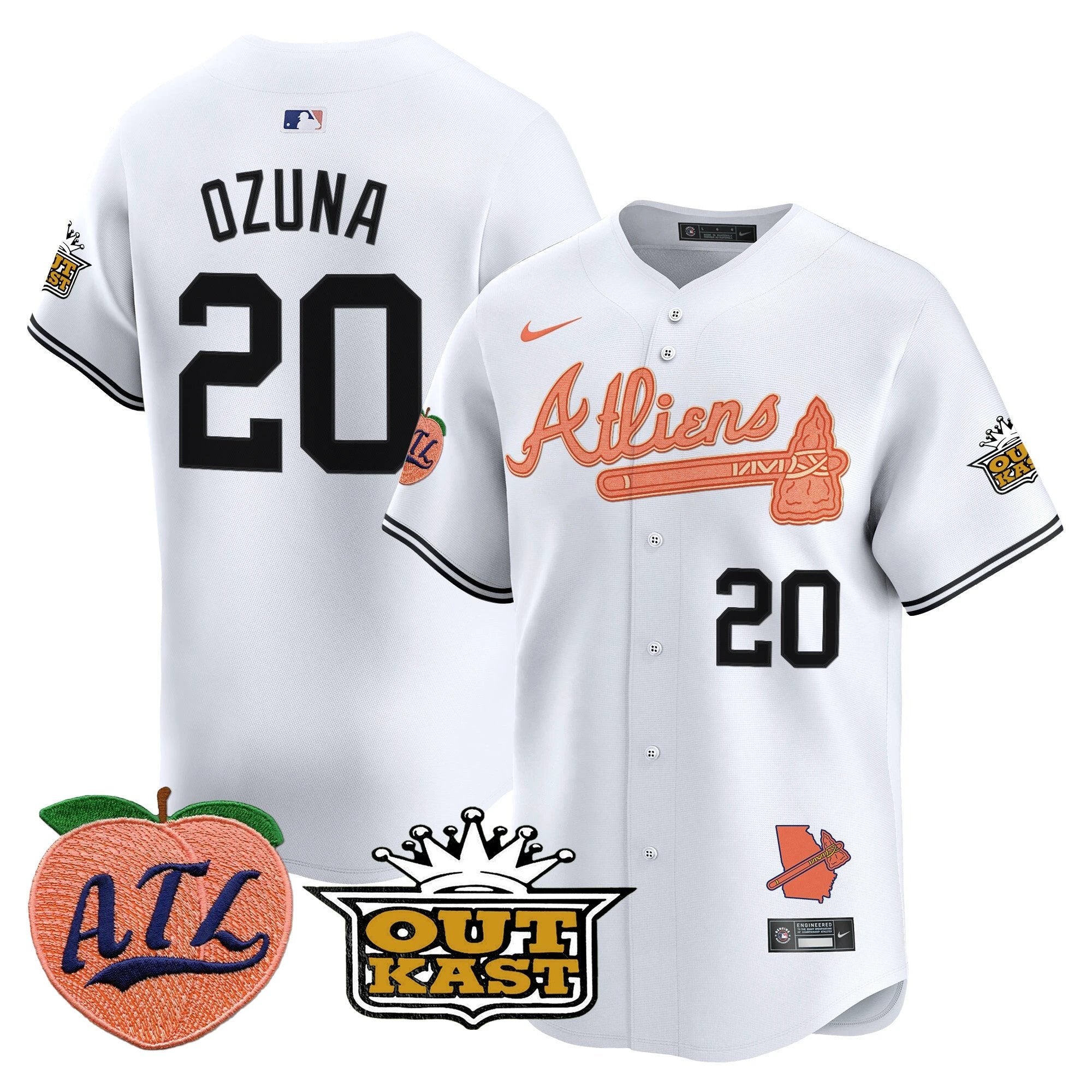 ATL Atliens & Peach Vapor Premier Limited Jersey - All Stitched by Digigearus
