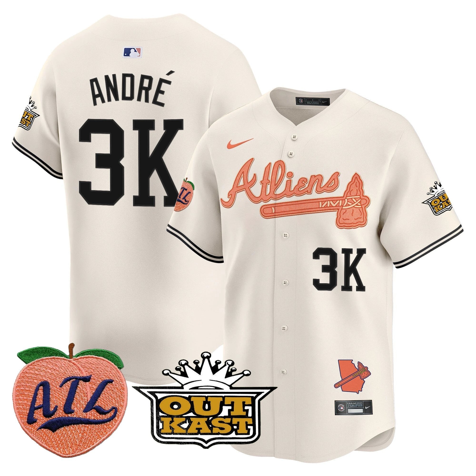 ATL Atliens & Peach Vapor Premier Limited Jersey - All Stitched by Digigearus