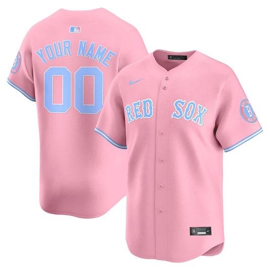 Boston Red Sox Bubblegum Pink Custom Jersey - All Stitched by Boston Red Sox