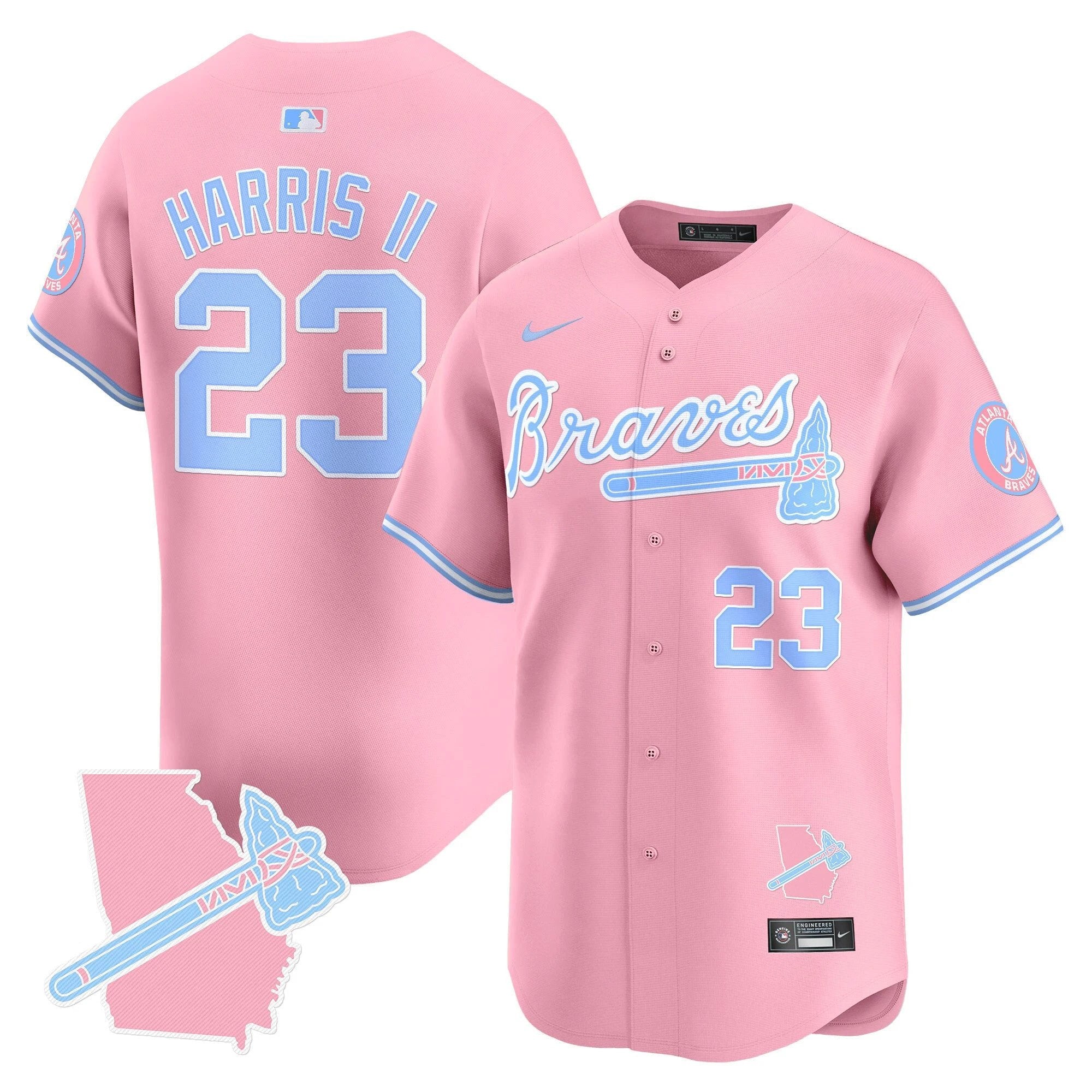 Unisex ATL Bubblegum Pink Vapor Premier Limited Jersey - All Stitched by Digigearus