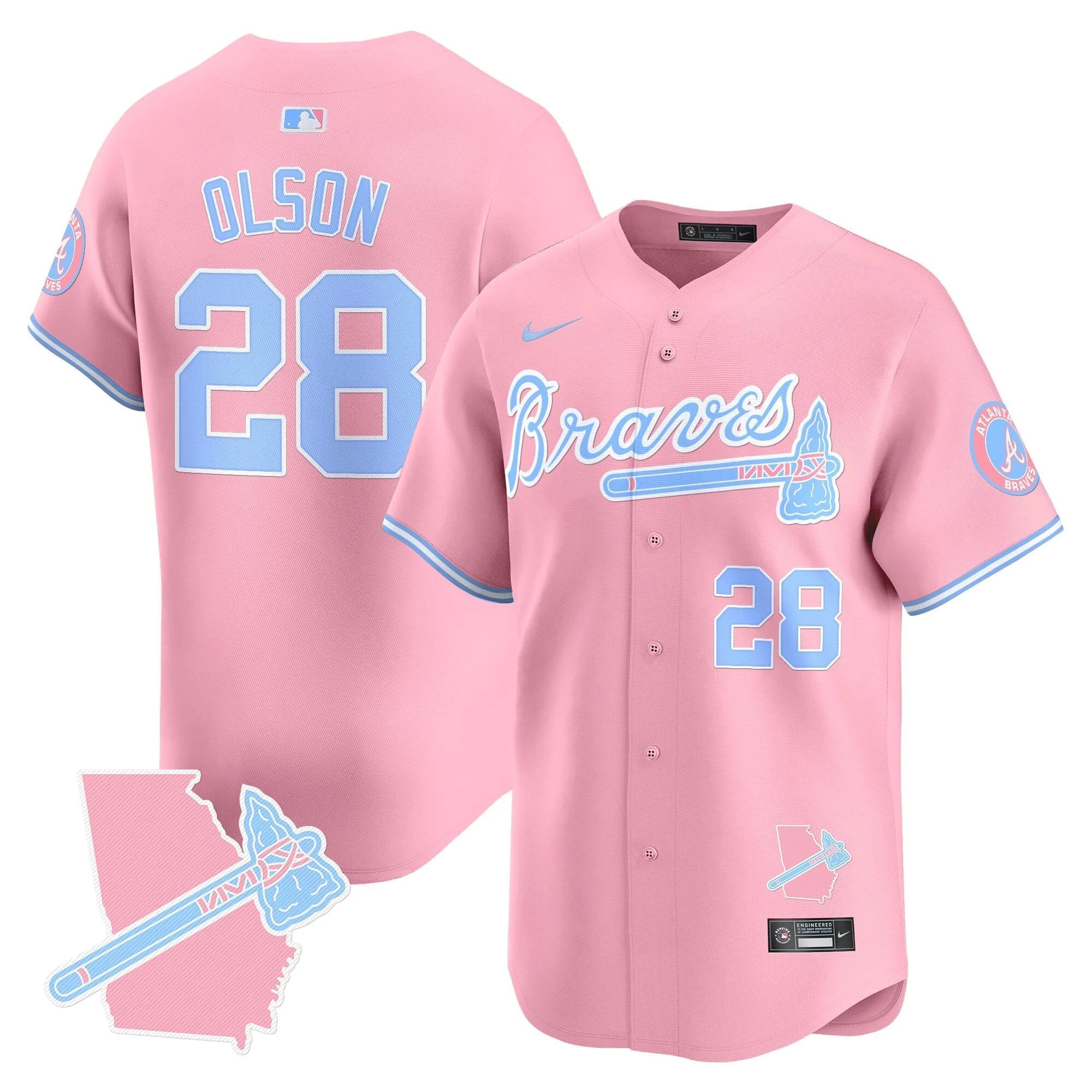 Unisex ATL Bubblegum Pink Vapor Premier Limited Jersey - All Stitched by Digigearus