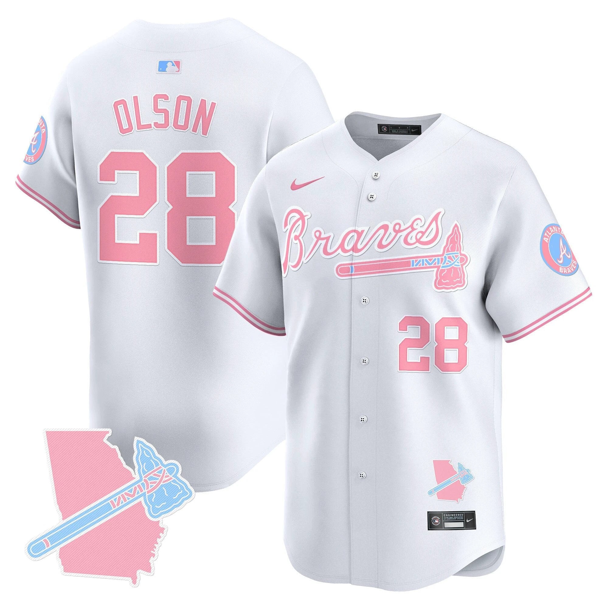 Unisex ATL Bubblegum Pink Vapor Premier Limited Jersey - All Stitched by Digigearus