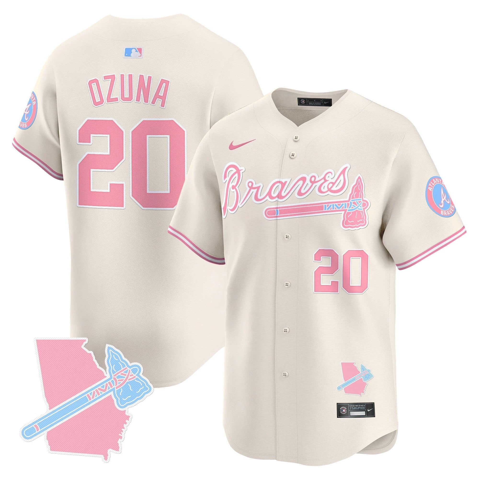 Unisex ATL Bubblegum Pink Vapor Premier Limited Jersey - All Stitched by Digigearus