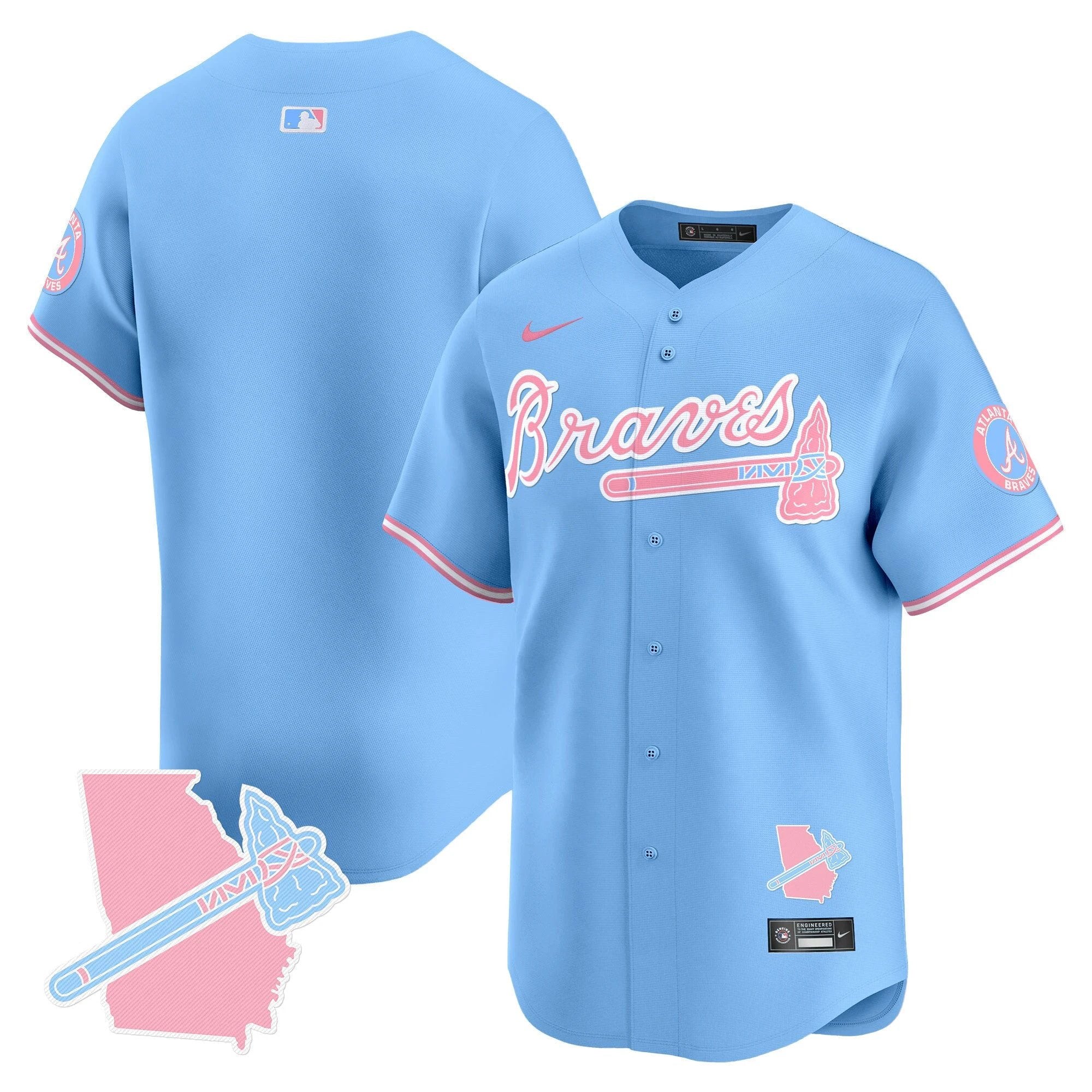 Unisex ATL Bubblegum Pink Vapor Premier Limited Jersey - All Stitched by Digigearus