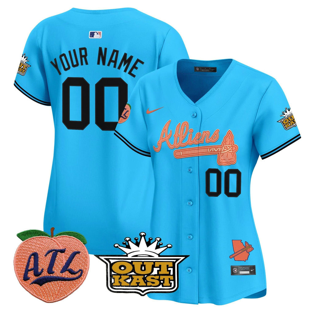 ATL Atliens & Peach Vapor Premier Limited Custom Jersey - All Stitched by Digigearus