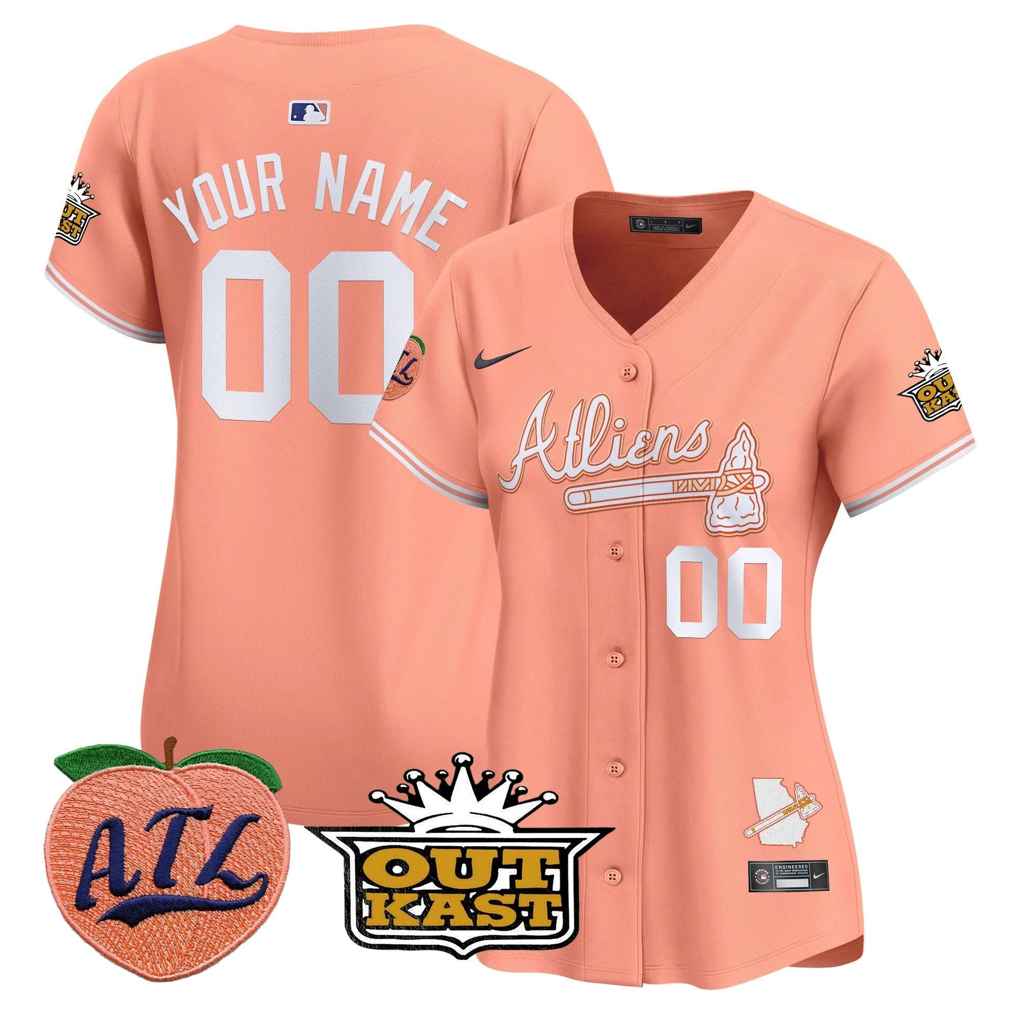 ATL Atliens & Peach Vapor Premier Limited Custom Jersey - All Stitched by Digigearus