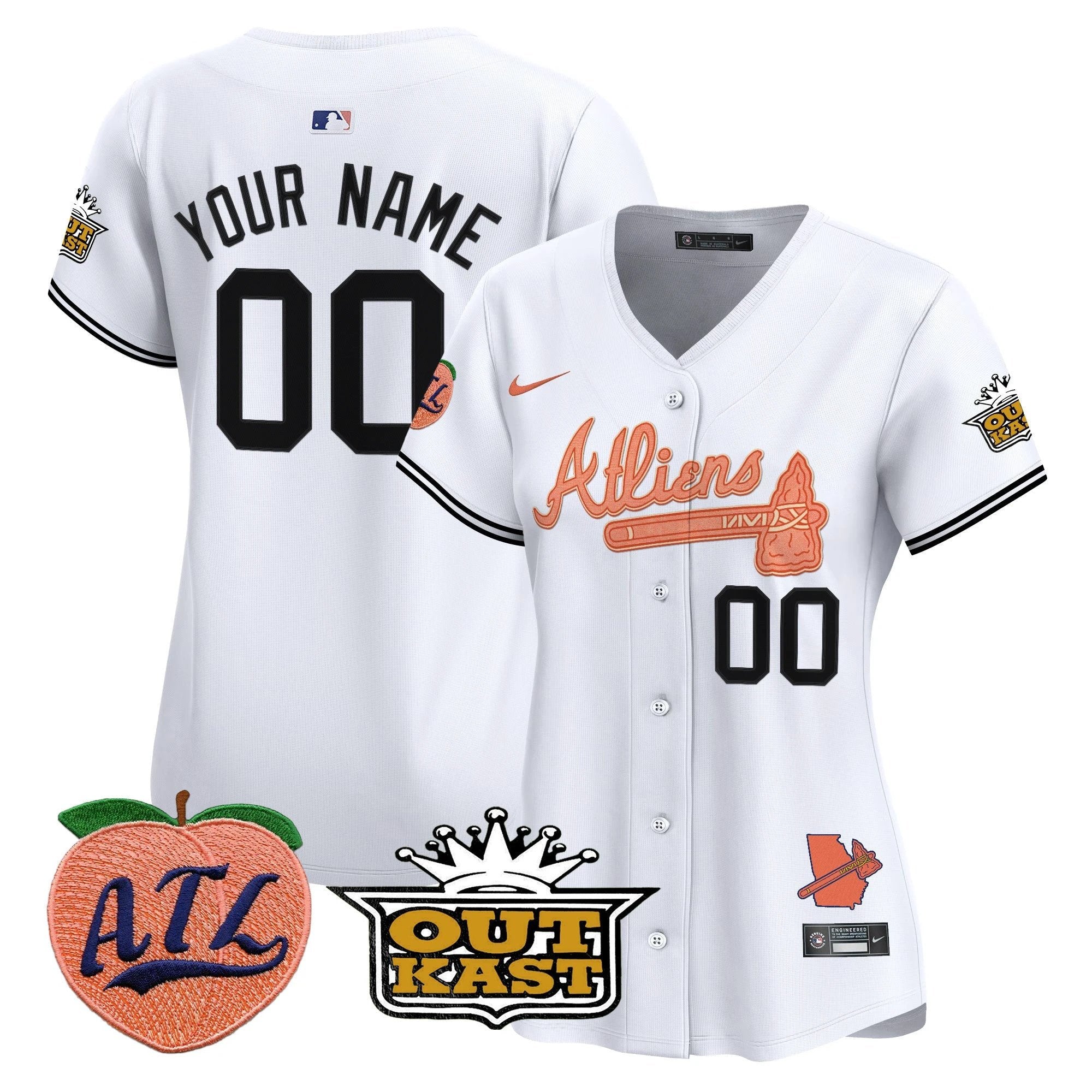 ATL Atliens & Peach Vapor Premier Limited Custom Jersey - All Stitched by Digigearus