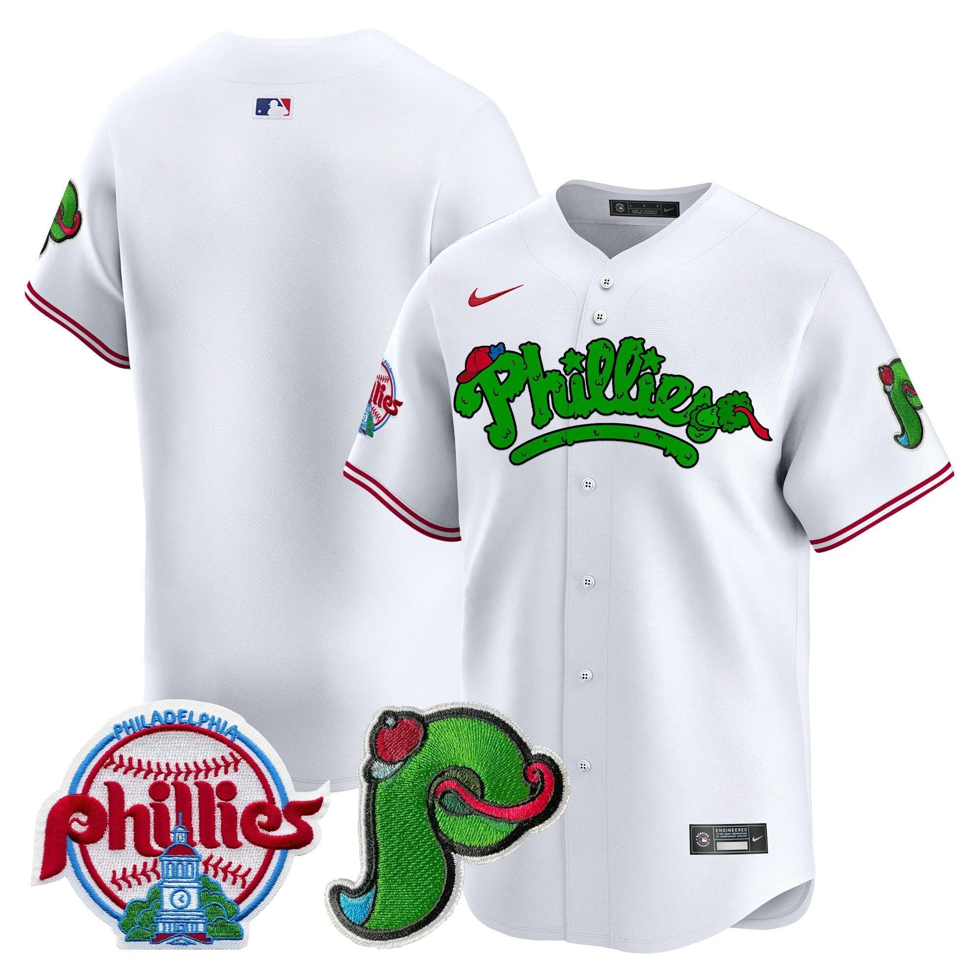 Phillies Phanatic Patch Vapor Premier Limited Jersey V4 - All Stitched by Digigearus