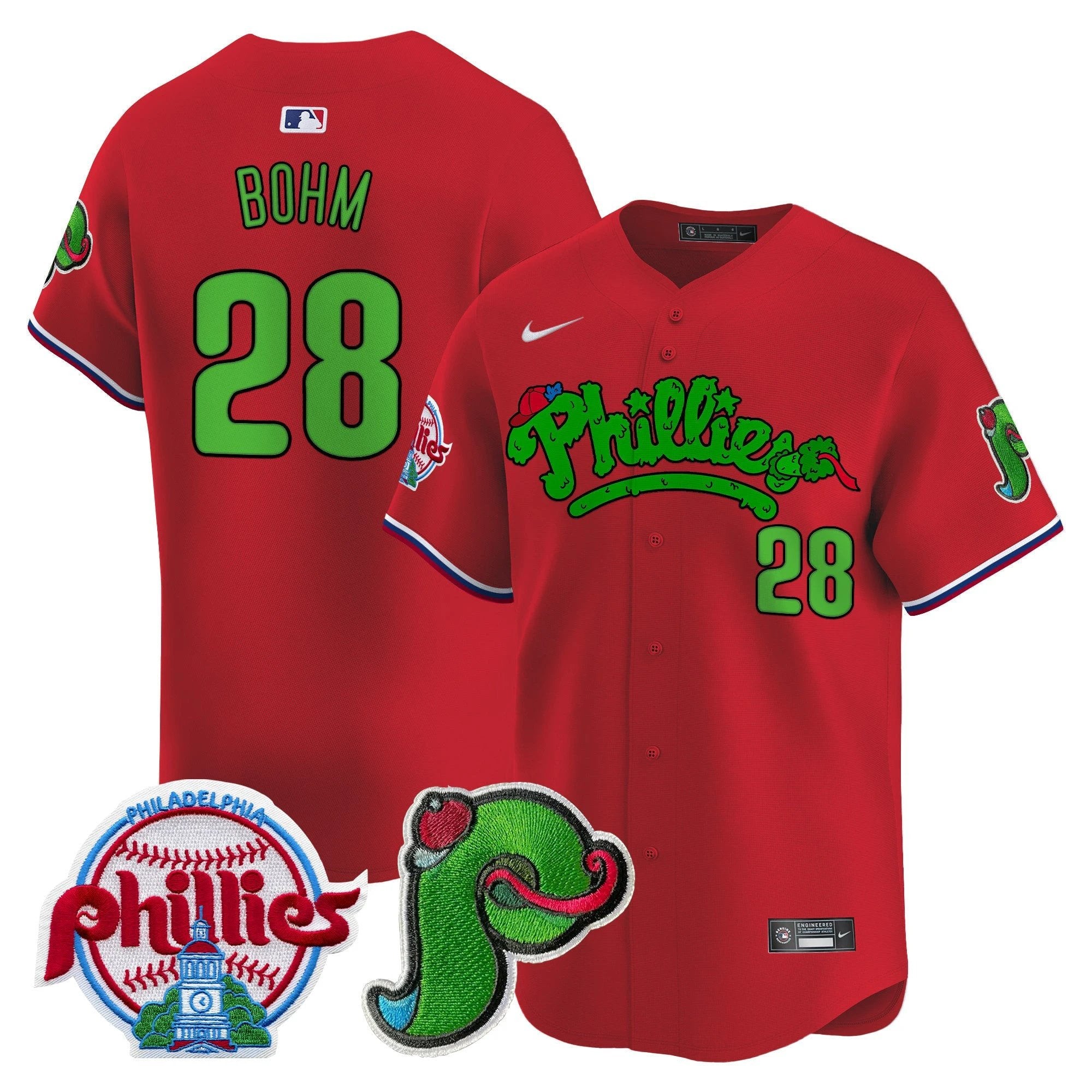 Phillies Phanatic Patch Vapor Premier Limited Jersey V4 - All Stitched by Digigearus