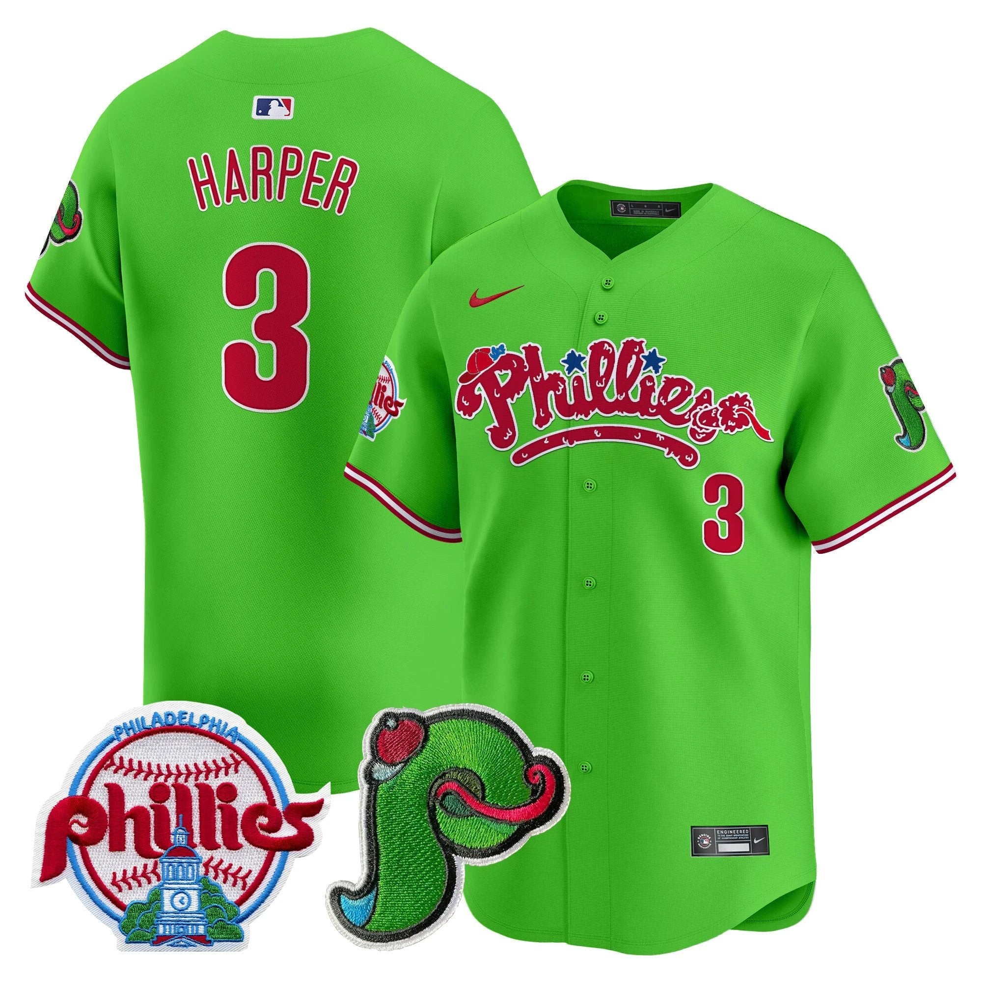 Phillies Phanatic Patch Vapor Premier Limited Jersey V4 - All Stitched by Digigearus
