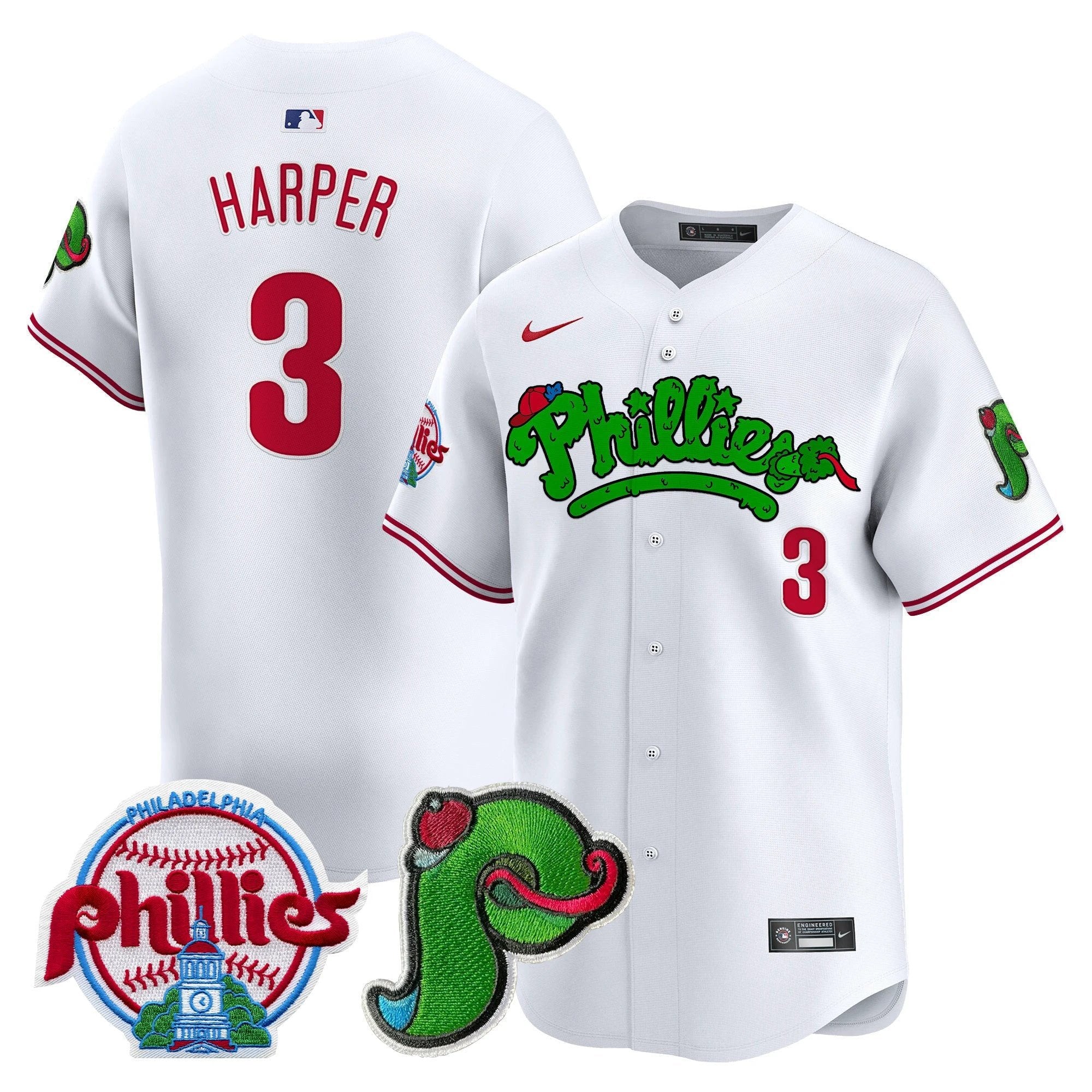 Phillies Phanatic Patch Vapor Premier Limited Jersey V4 - All Stitched by Digigearus