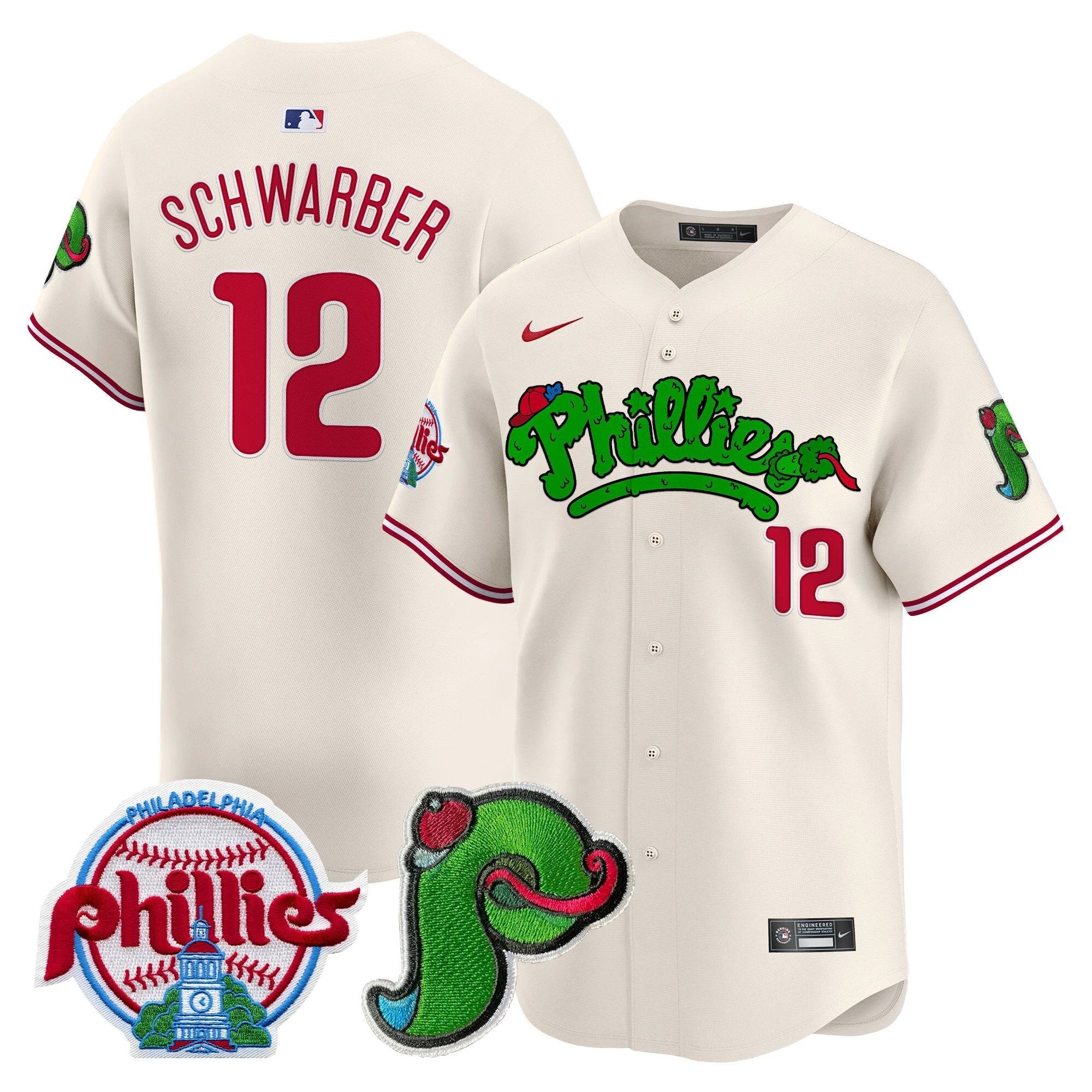 Phillies Phanatic Patch Vapor Premier Limited Jersey V4 - All Stitched by Digigearus