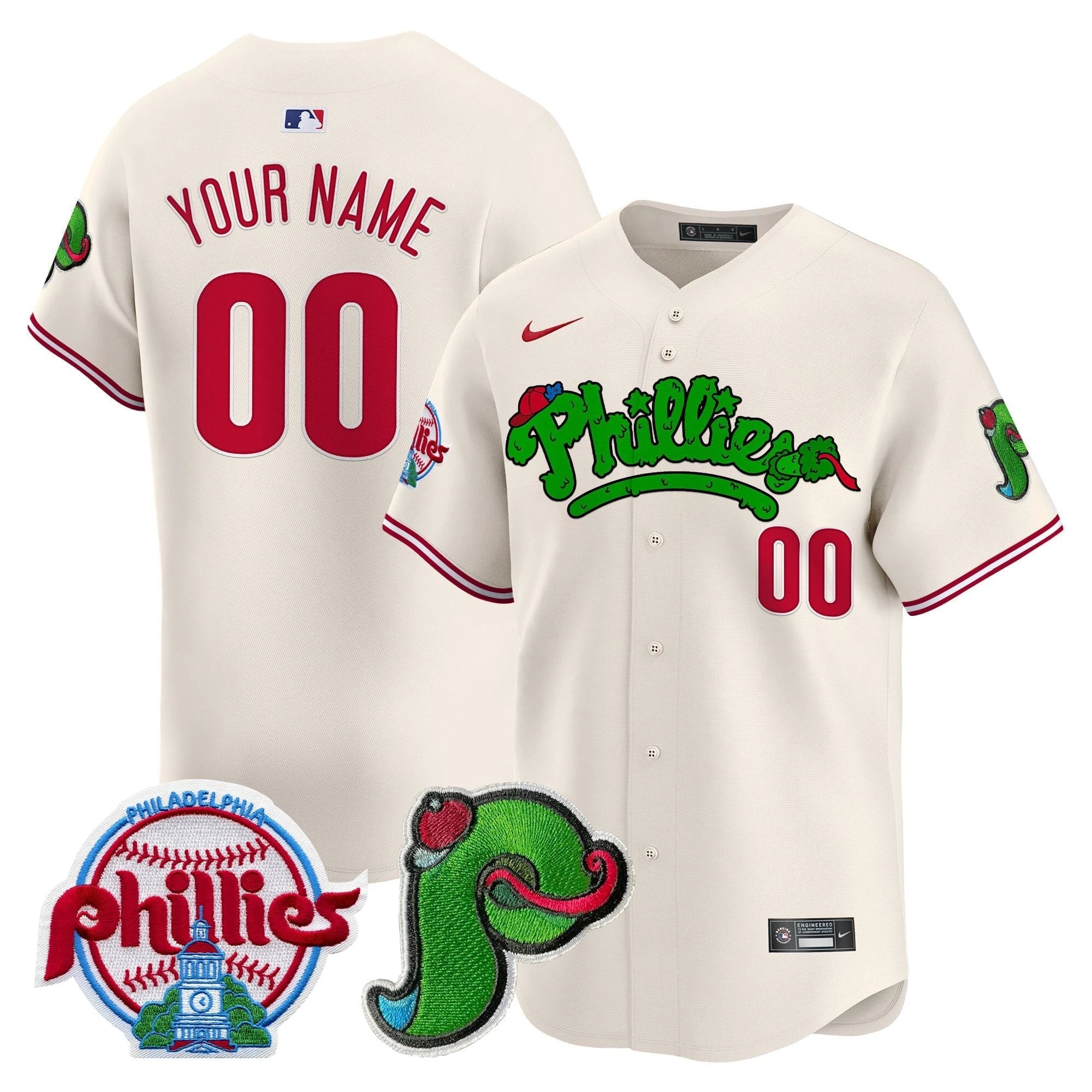 Phillies Phanatic Patch Vapor Premier Limited Custom Jersey V4 - All Stitched by Digigearus
