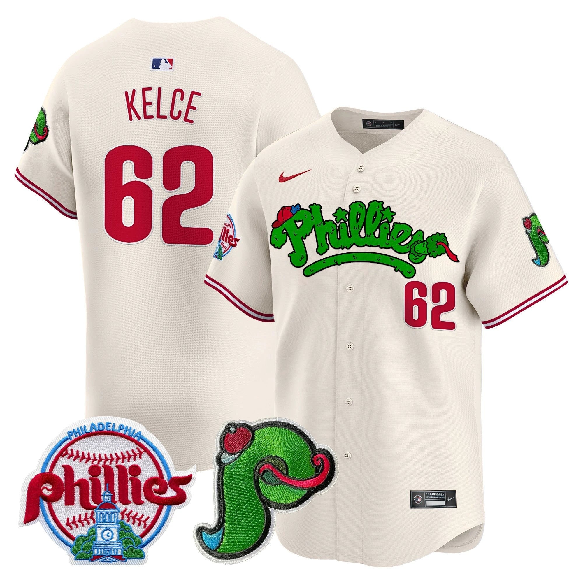 Phillies Phanatic Patch Vapor Premier Limited Jersey V4 - All Stitched by Digigearus