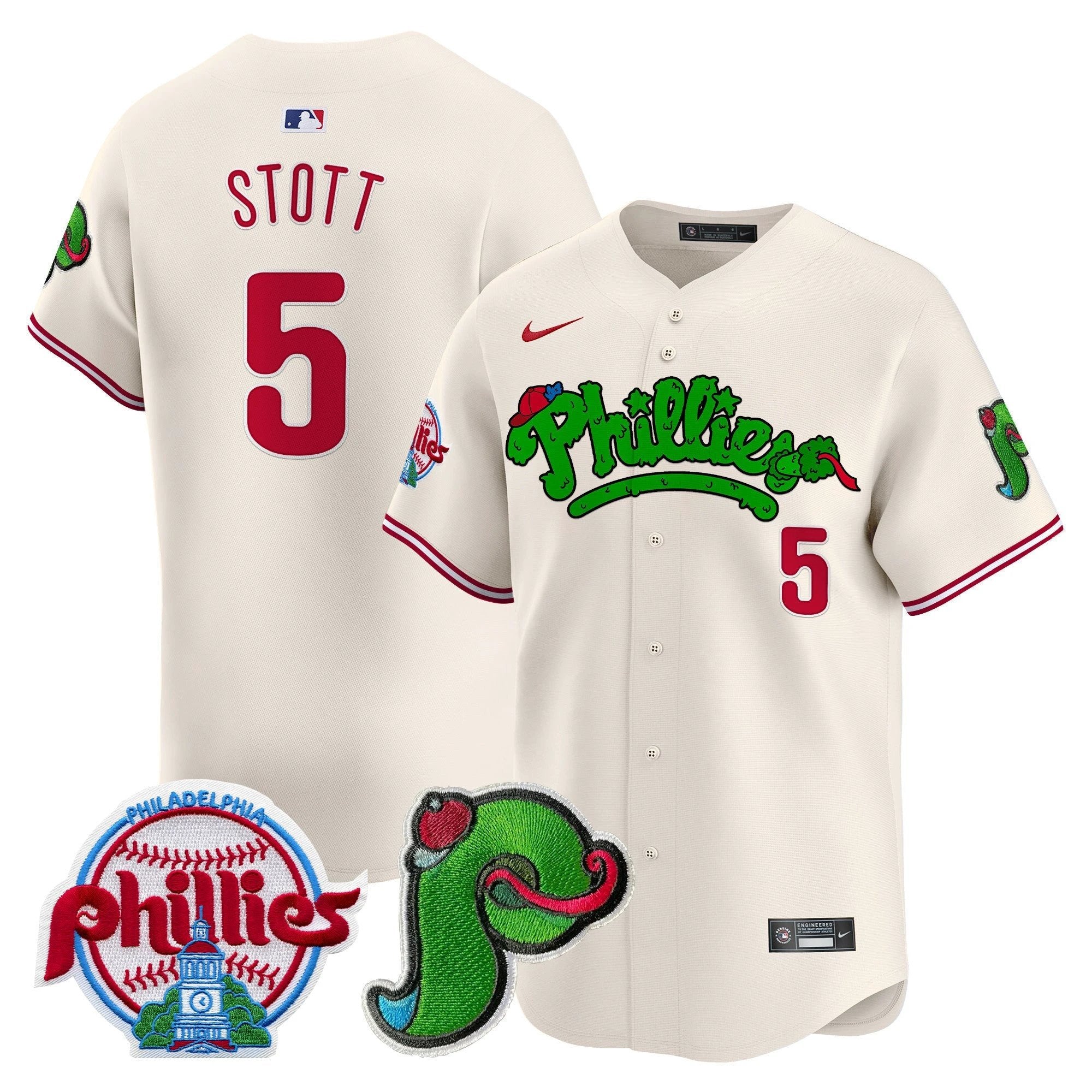 Phillies Phanatic Patch Vapor Premier Limited Jersey V4 - All Stitched by Digigearus