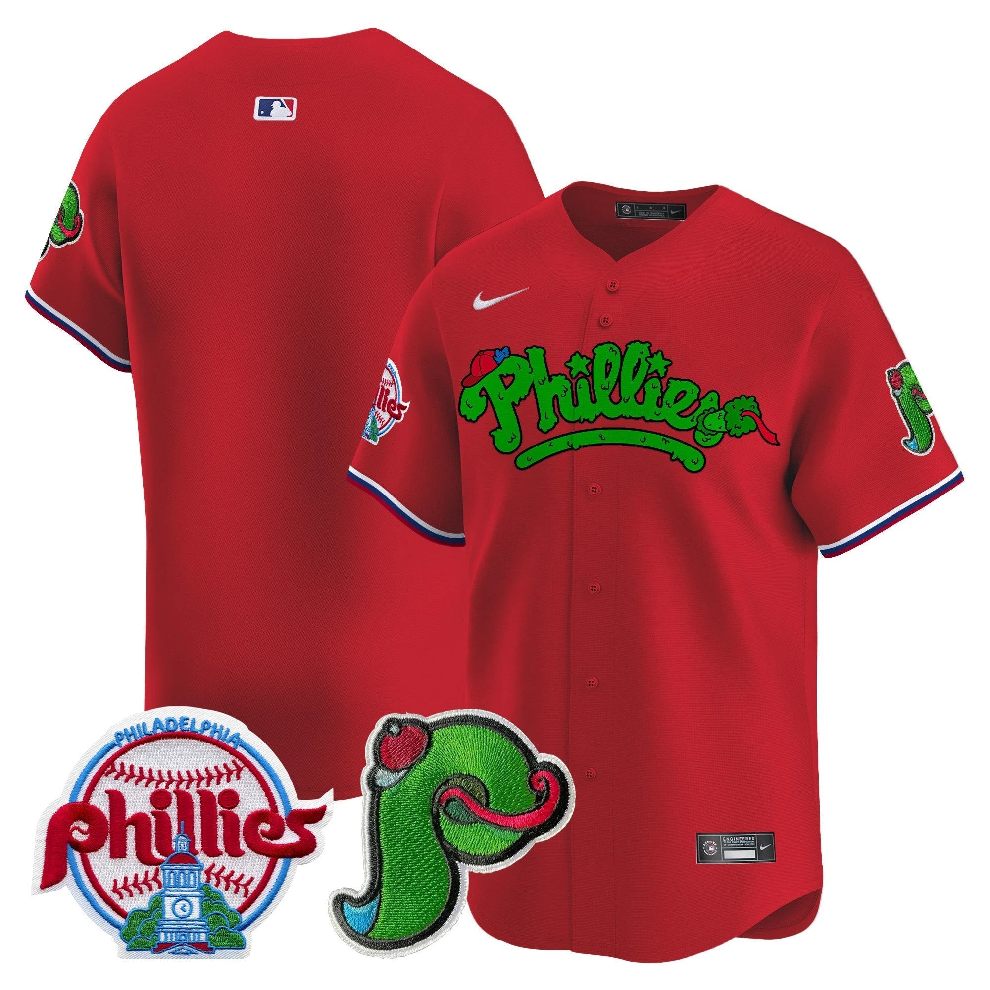 Phillies Phanatic Patch Vapor Premier Limited Jersey V4 - All Stitched by Digigearus